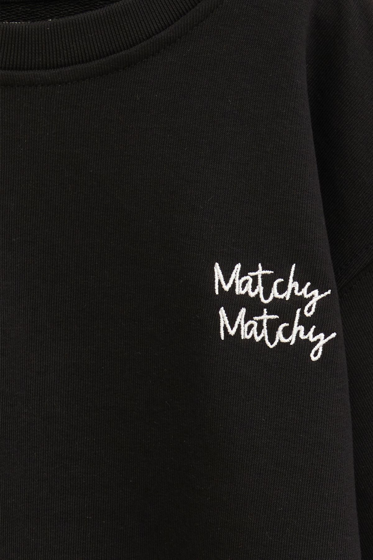 سویشرت پسرانه مشکی Matchy Matchy | MMKSWTBLC اورجینال - تصویر 6