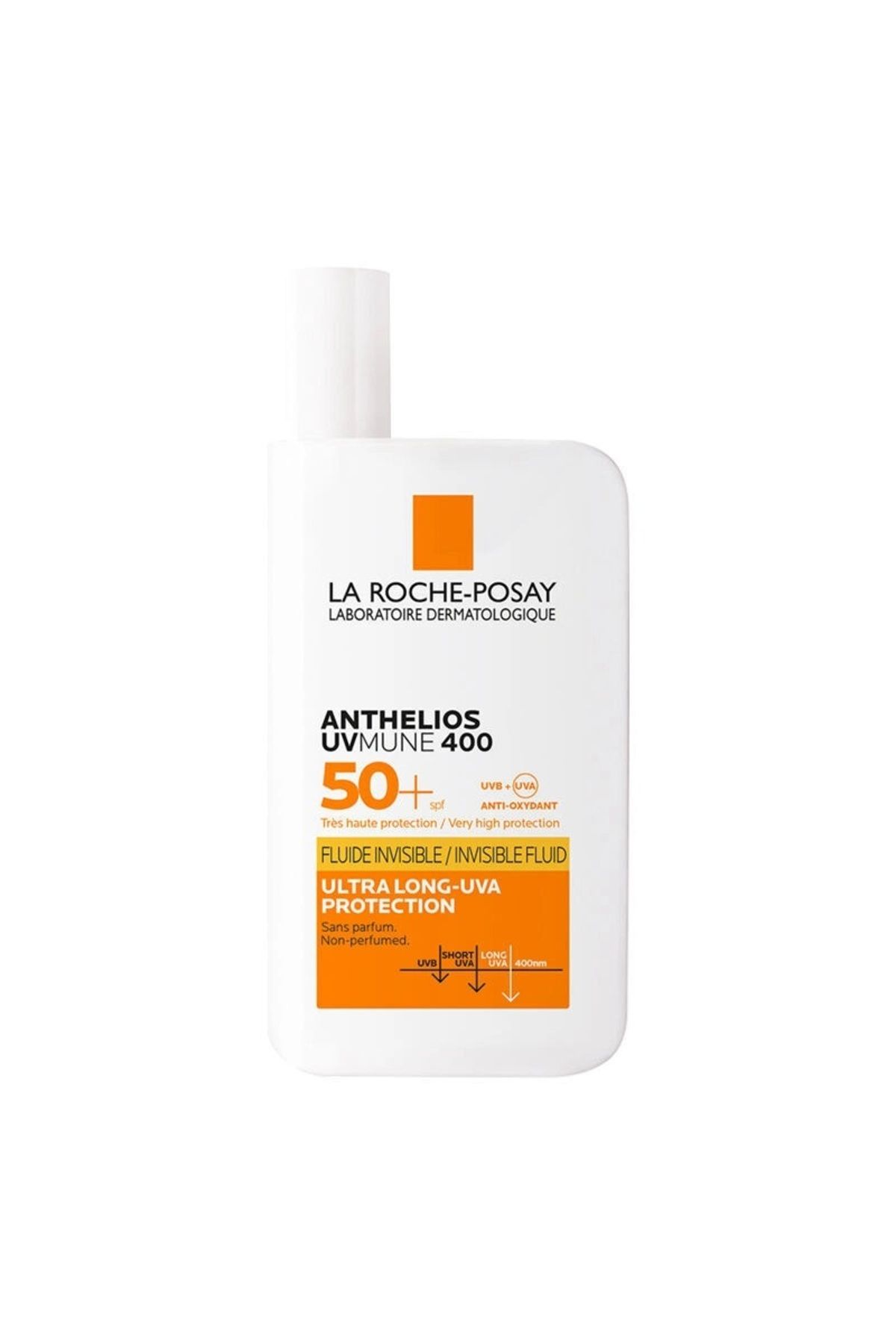Anthelios UVmune Fluid - Waterproof, Sweat Resistant SPF50+ Protective Sunscreen with Vitamin E 50ML