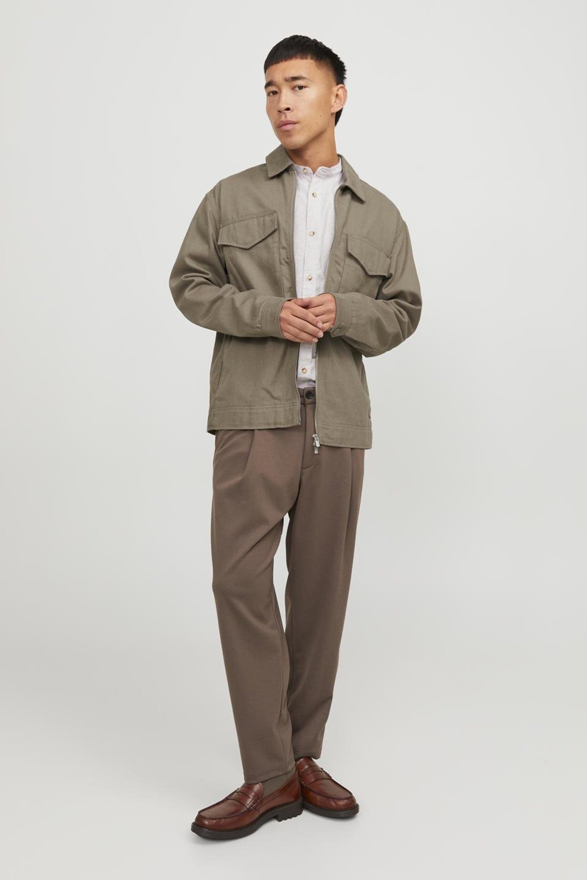 کت جک اند جونز مردانه دوختنی قهوه ای  راسته Relaxed/ریلکس    Relaxed/ریلکس Daily/روزانه | Jack & Jones TYC49983FFB04B4BC1 TR - تصویر 2