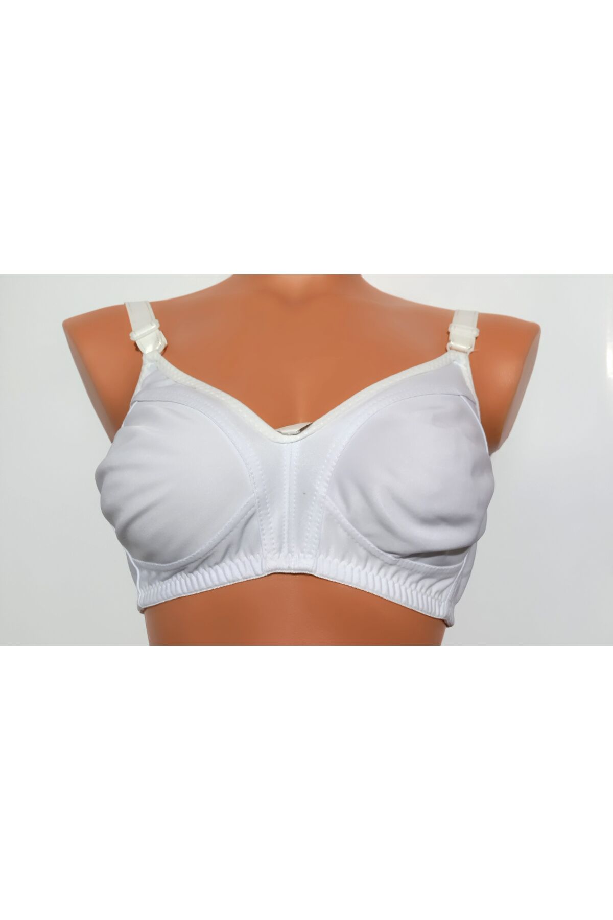 Liza-Fixed Strap and Gathering B-Cup Bra - No Padding and No Underwire 3