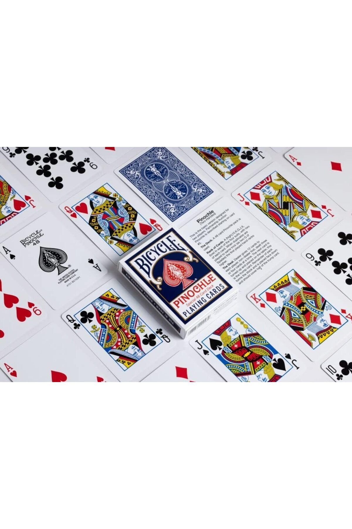 Bicycle-Pinochle Jumbo Index Game Card Blue Deck 5
