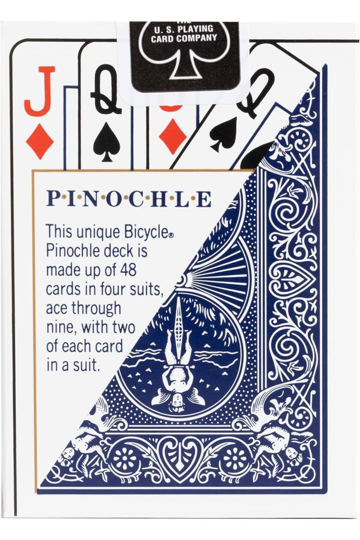 Bicycle-Pinochle Jumbo Index Game Card Blue Deck 2
