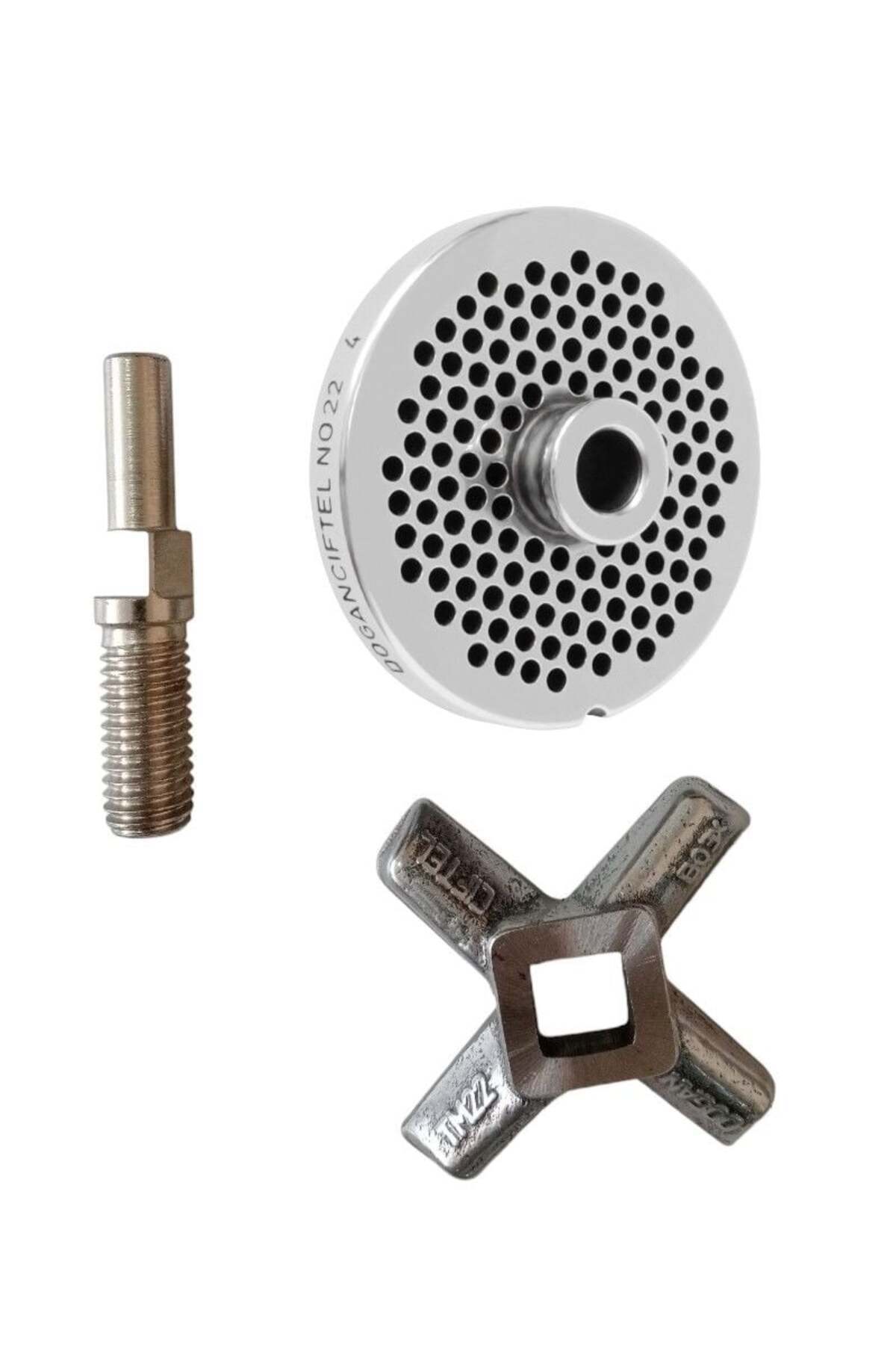 22 No. Meat Grinder Spare Parts Born Double/ SSAF Mirror-4mm + Knife-Shaft I Want