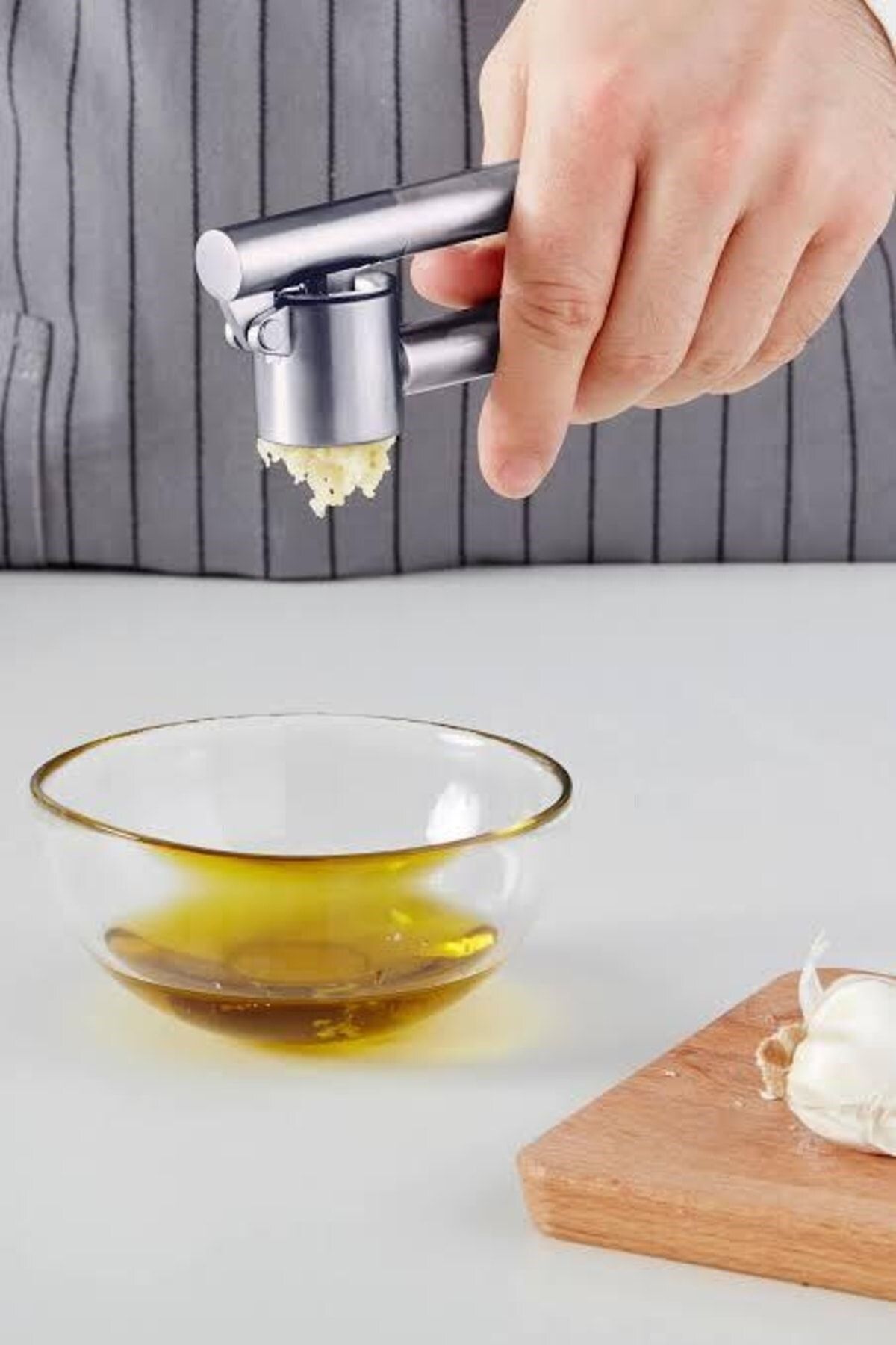 Deco Elit-Garlic Paste Steel Garlic Press Stainless 1stQuality Manual Press Tool 5