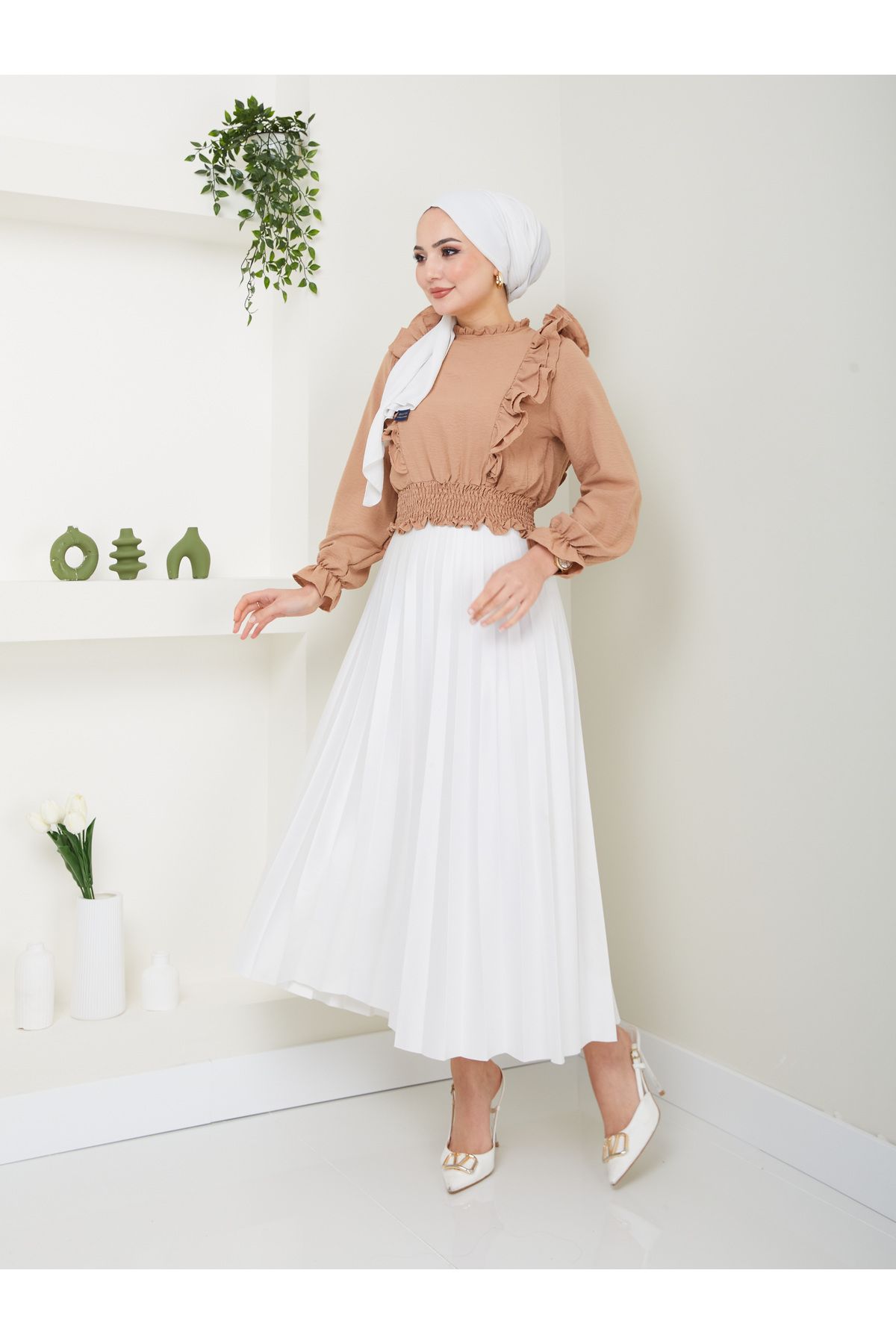 VOLT CLOTHİNG-بلوزة كشكش أيروبين للسيدات 5