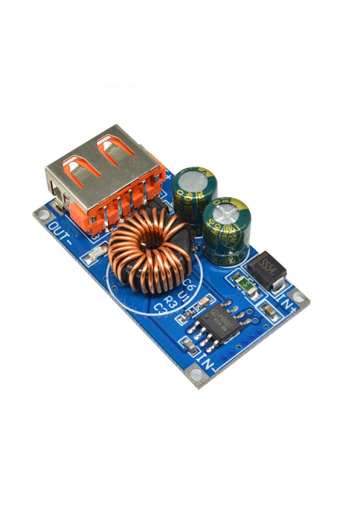 TLS Robotik Dc 6-32v Usb Buck Dönüştürücü Qc2.0 Qc3.0 Hızlı Şarj