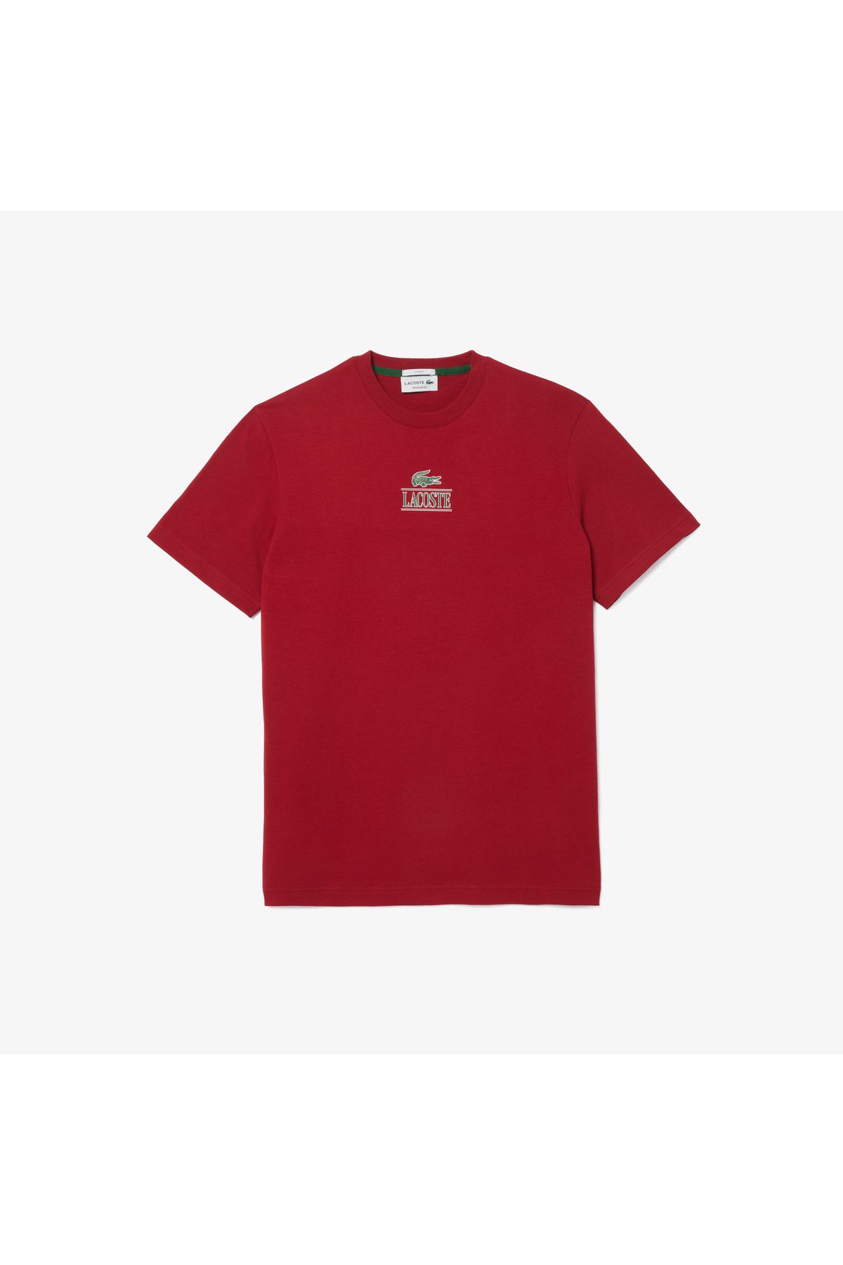 Lacoste یونسکس به طور منظم دوچرخه یقه قرمز تی شرت