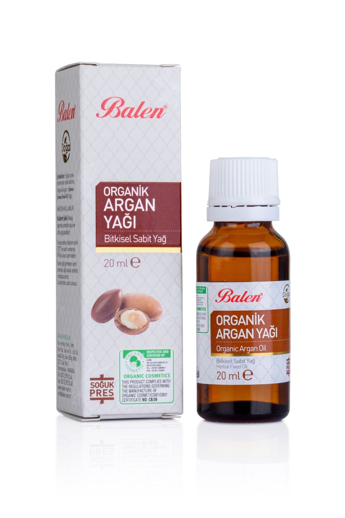 پرس سرد روغن آرگان ارگانیک 20 میلی لیتر Balen
