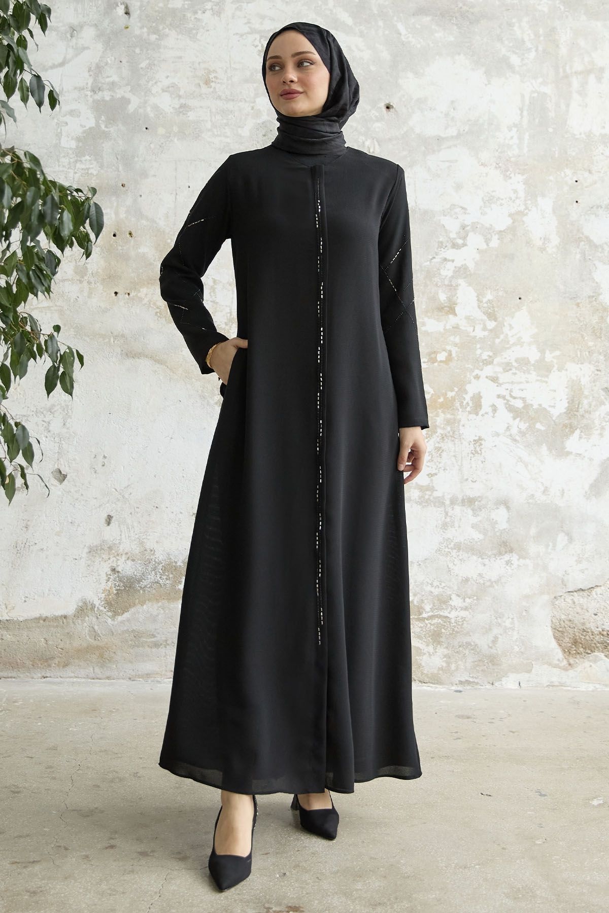InStyle-Secvential Stone Brodat Ferace - Negru 4