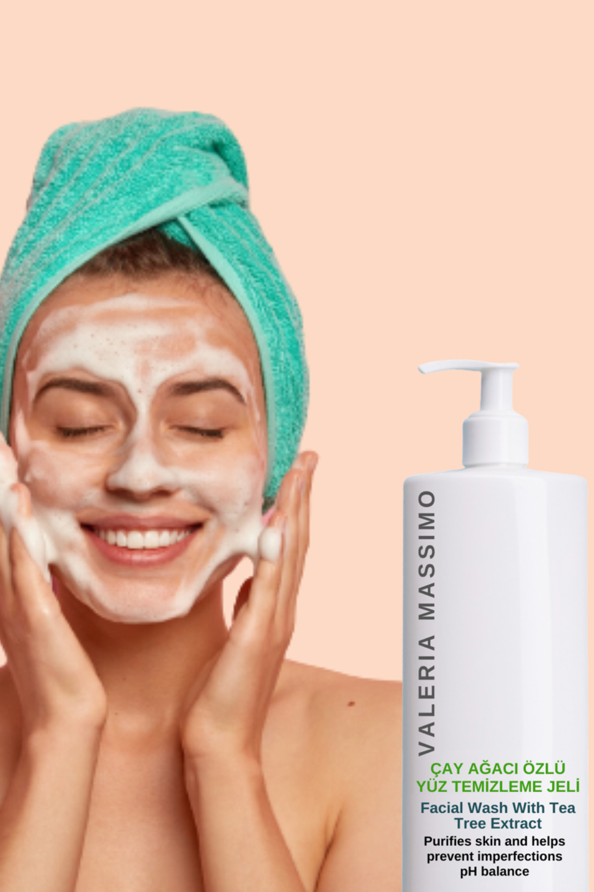 پاک کننده صورت   Valeria Massimo | Çay Ağacı jel اورجینال - تصویر 4