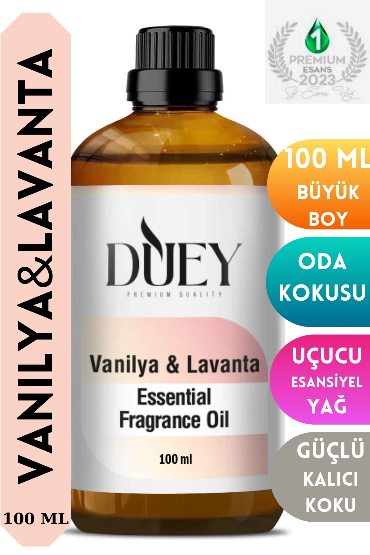 Vanilya&Lavanta Uçucu Yağ 100ML Buhurdanlık Yağı Difüzör Esansı Oda Kokusu Esansı Hava Nemlendirici