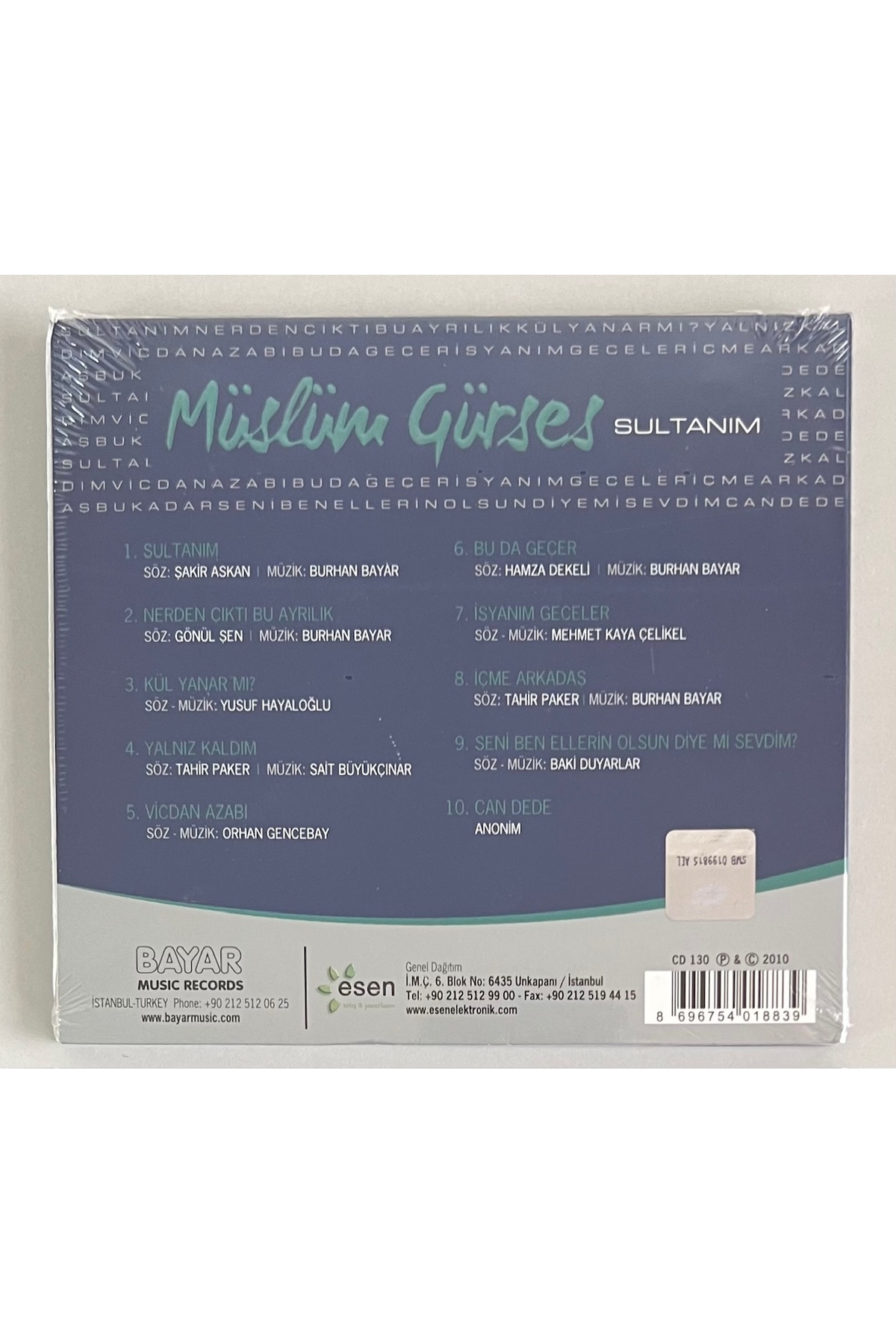 Plakevi İzmir-Müslüm Gürses 1980-1990 My Sultan Cd (Zero Cd in Gelatin) 2