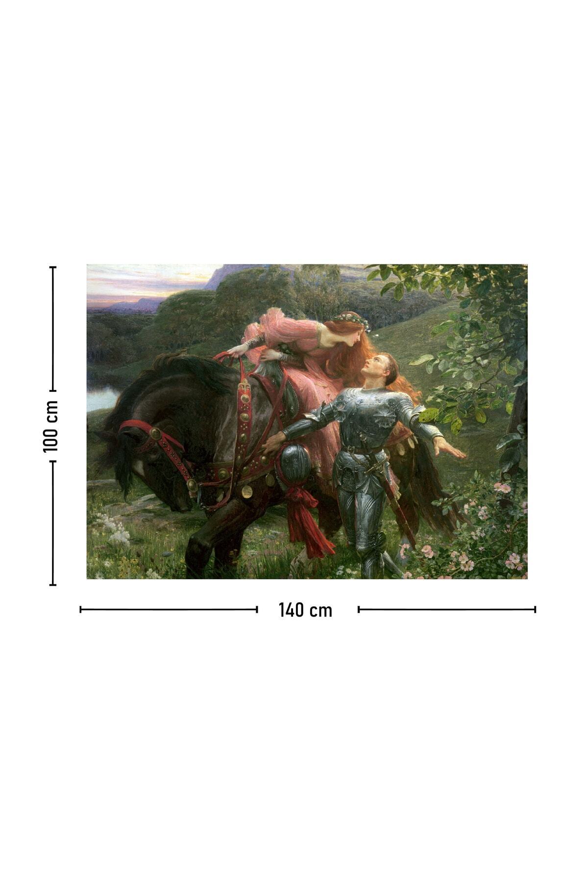 Merhametsiz Güzel Kadın John William Waterhouse Tablosu Pamuklu Kumaş Yağlı Boya Dokulu Duvar Kağıdı