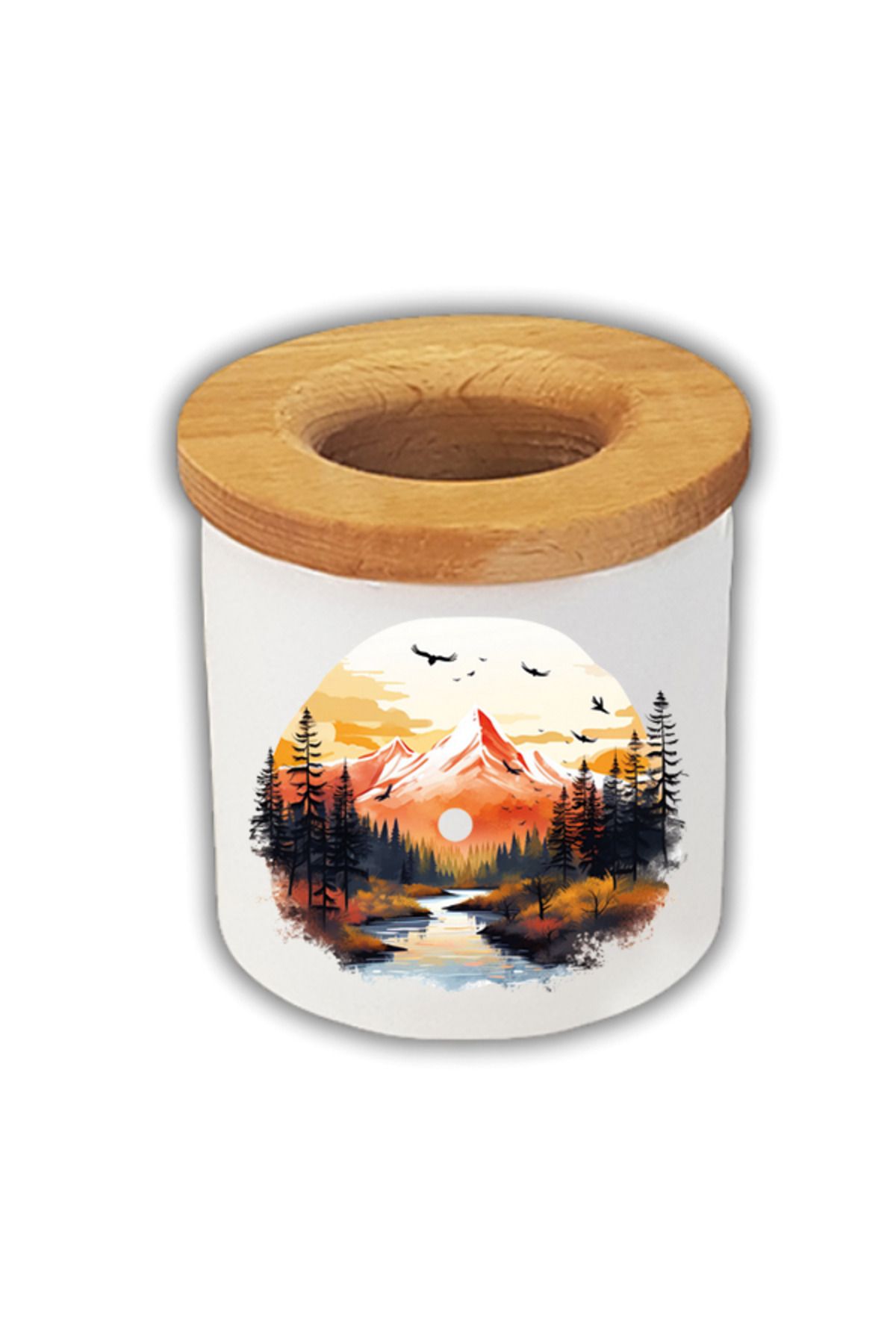 lili hediyelik Cutie Pentru Creion Cu Suport Pentru Stilou Imprimat Peisaj Natural - One Size