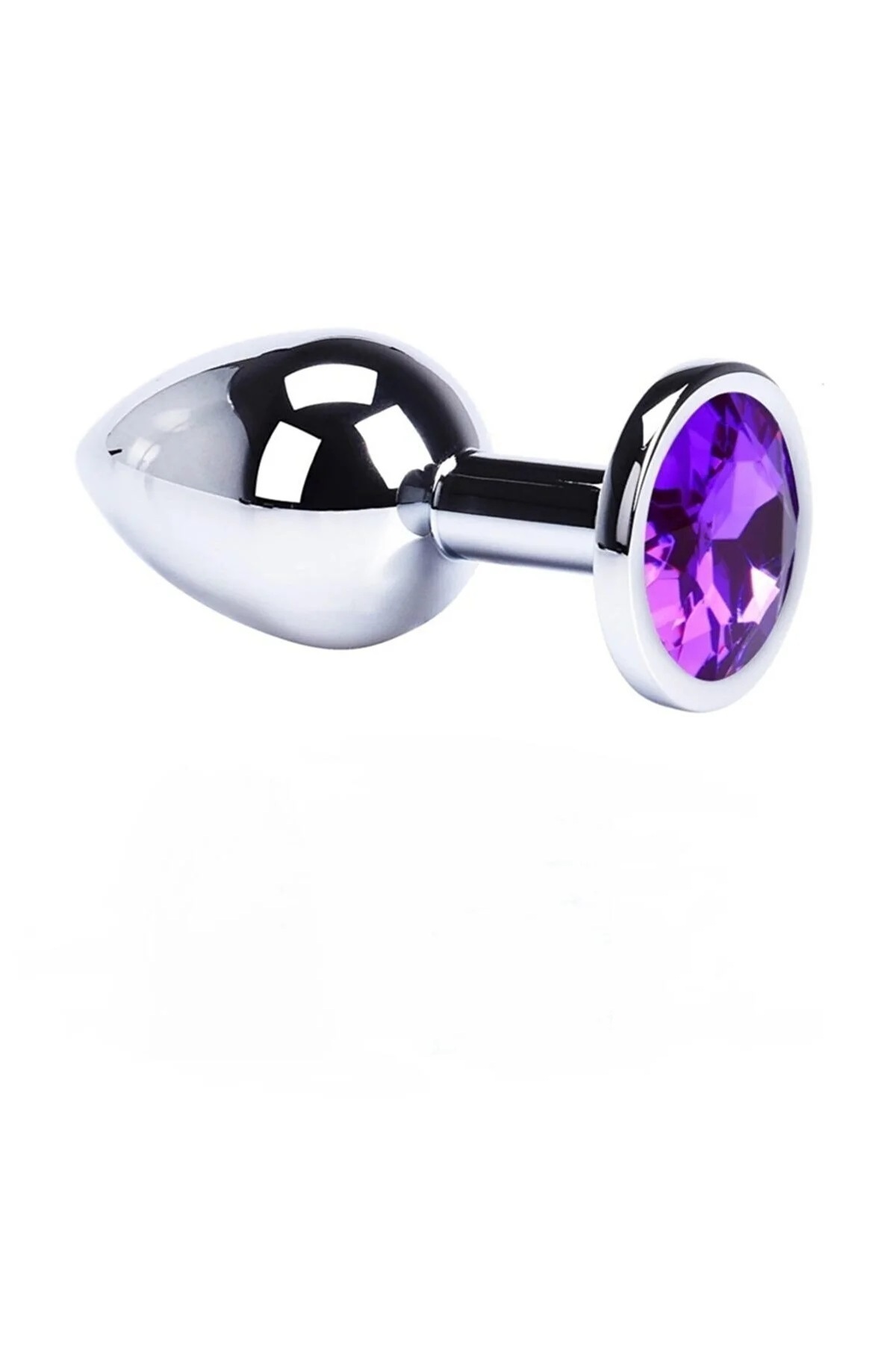 Metal Mor Taşlı Anal Vajinal Plug Tıpa Dildo