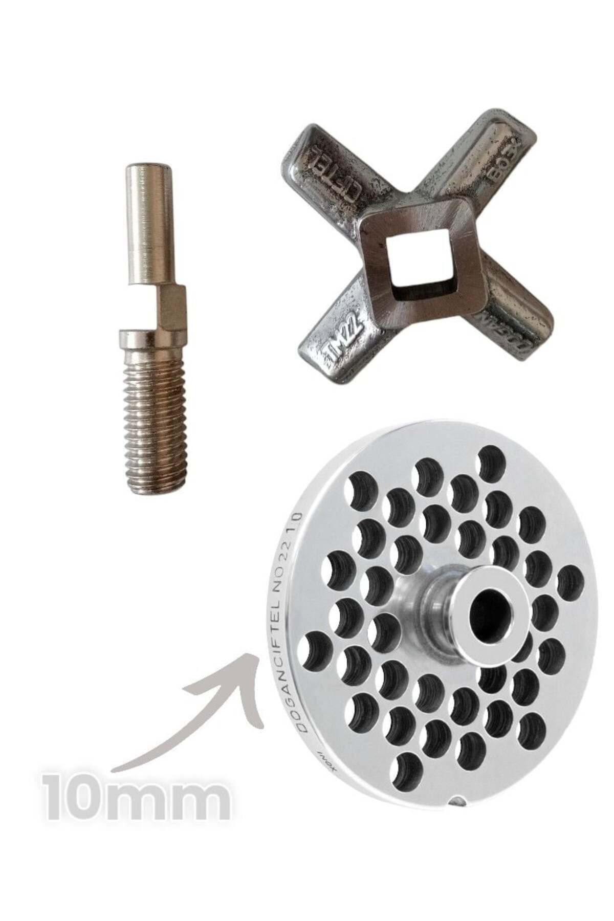 22 No. Meat Grinder Spare Parts Rising Double/ SSAF Mirror-10mm + Knife-Spindle I Want