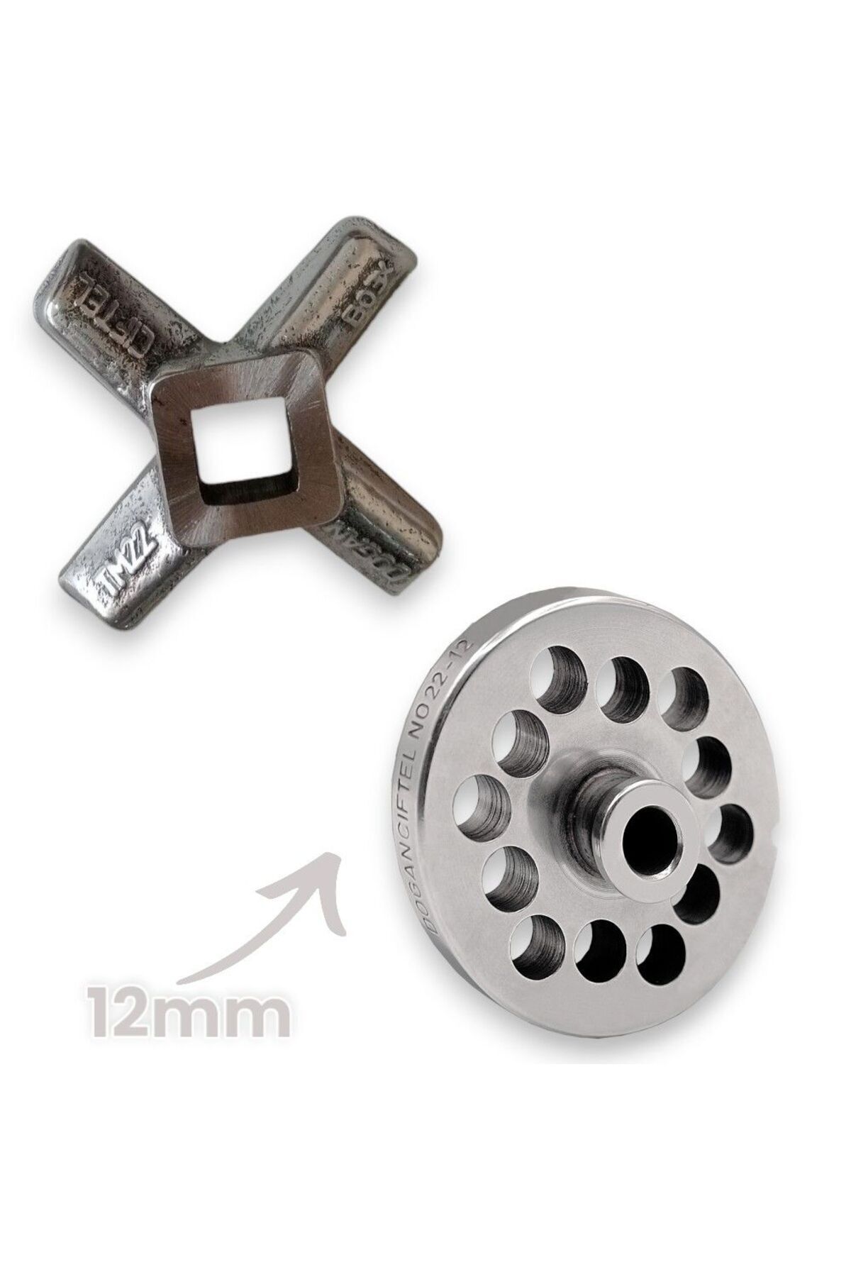 22 No Meat Grinder Spare Parts Rising Double / SSAF Mirror-12mm + Knife-Spindle I Don't Want