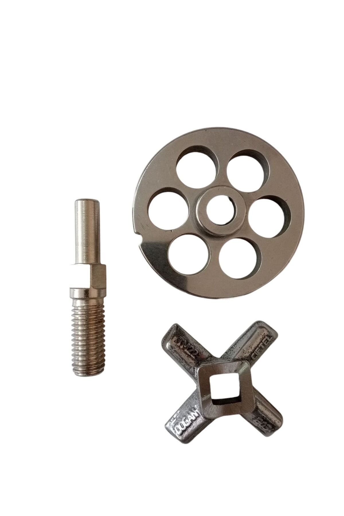 22 No. Meat Grinder Spare Parts Born Double/ SSAF Mirror-18mm + Knife-Spindle I Want