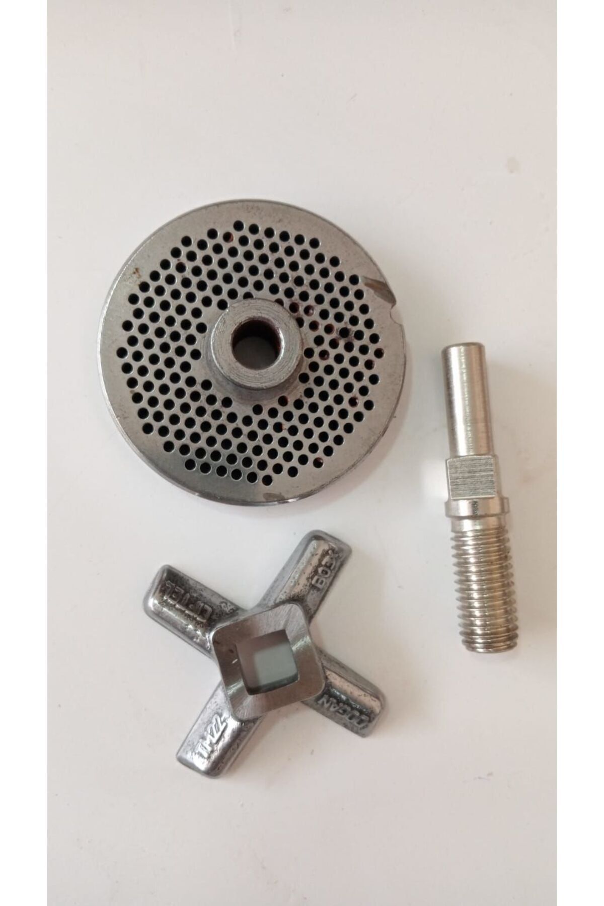 22 No. Meat Grinder Spare Parts Born Double/ SSAF Mirror -3,5mm + Knife-Spindle I Want