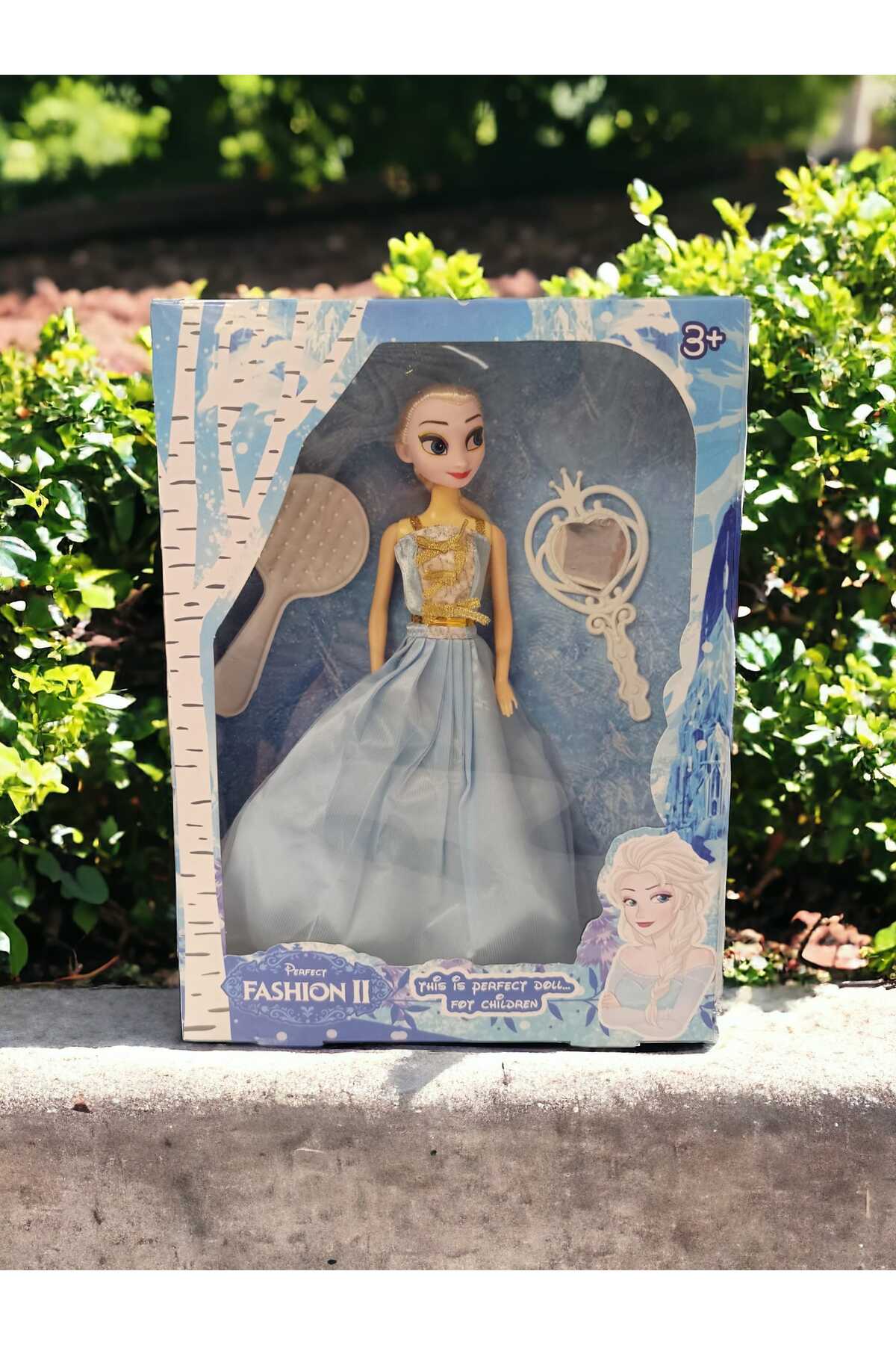 Frozen Karakterli Oyuncak Bebek Seti - Tarak ve Ayna Aksesuarlı 2