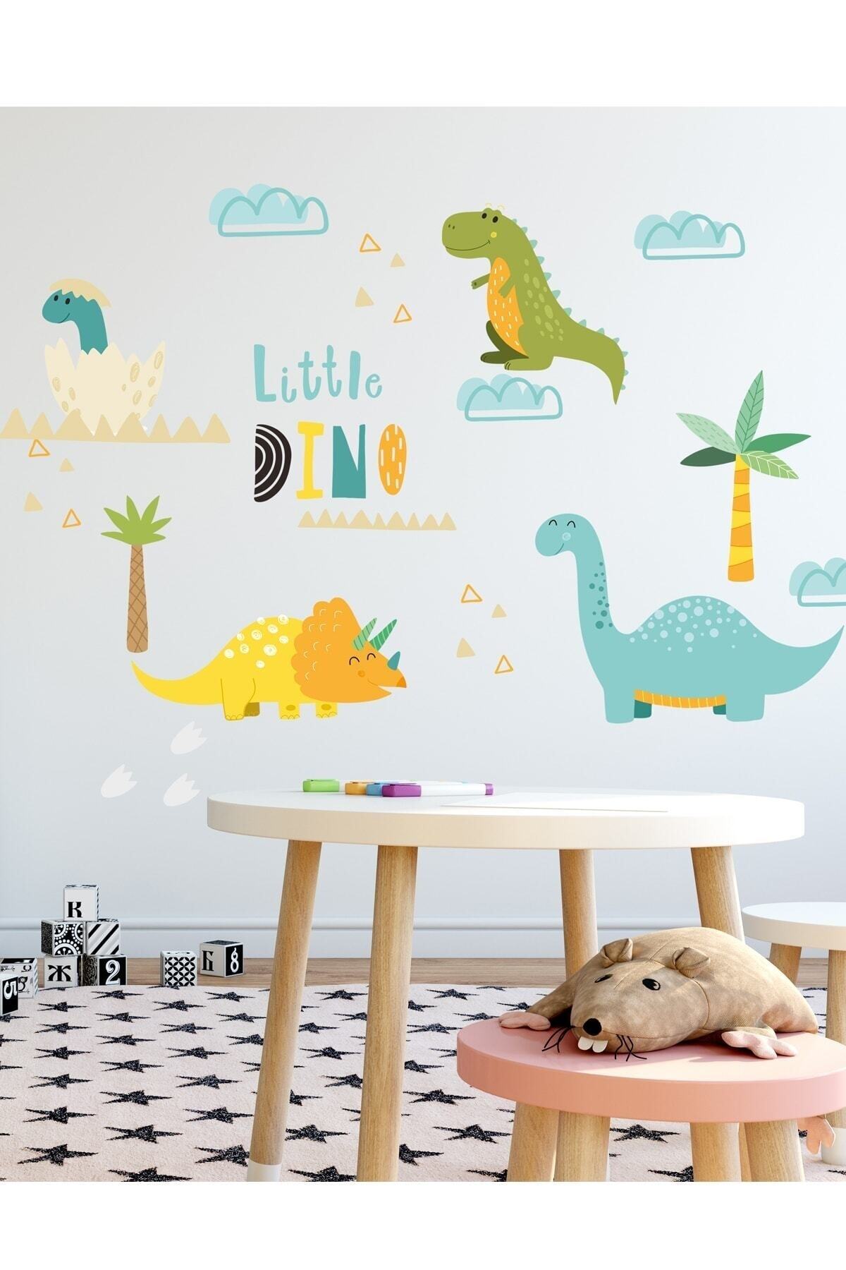 Sevimli Dinozorlar Temalı Duvar Sticker Seti 0