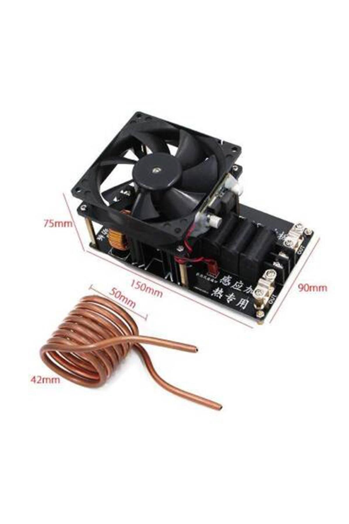 1000W 12-36V 20A ZVS İndüksiyon Isıtma Makinesi + Soğutucu Fan + Bakır Tüp 3