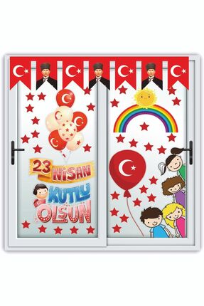 Göktuğ Hediyelik 23 Nisan Çocuk Bayramı Eğlenceli okul Sticker Seti 2 li set