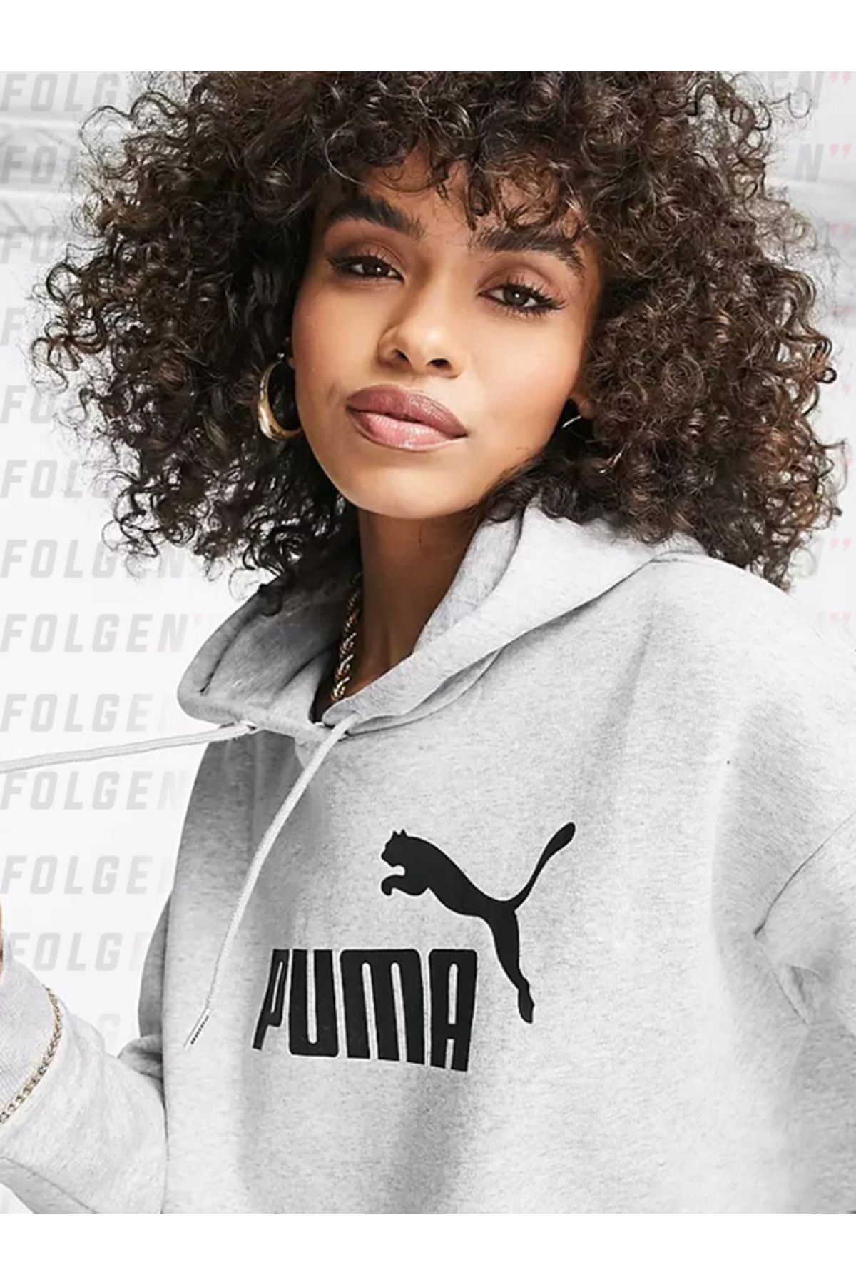Puma Essentials Cropped Logo Hoodie in Grey K sa Gri Kad n Sweat Fiyat Yorumlar Trendyol