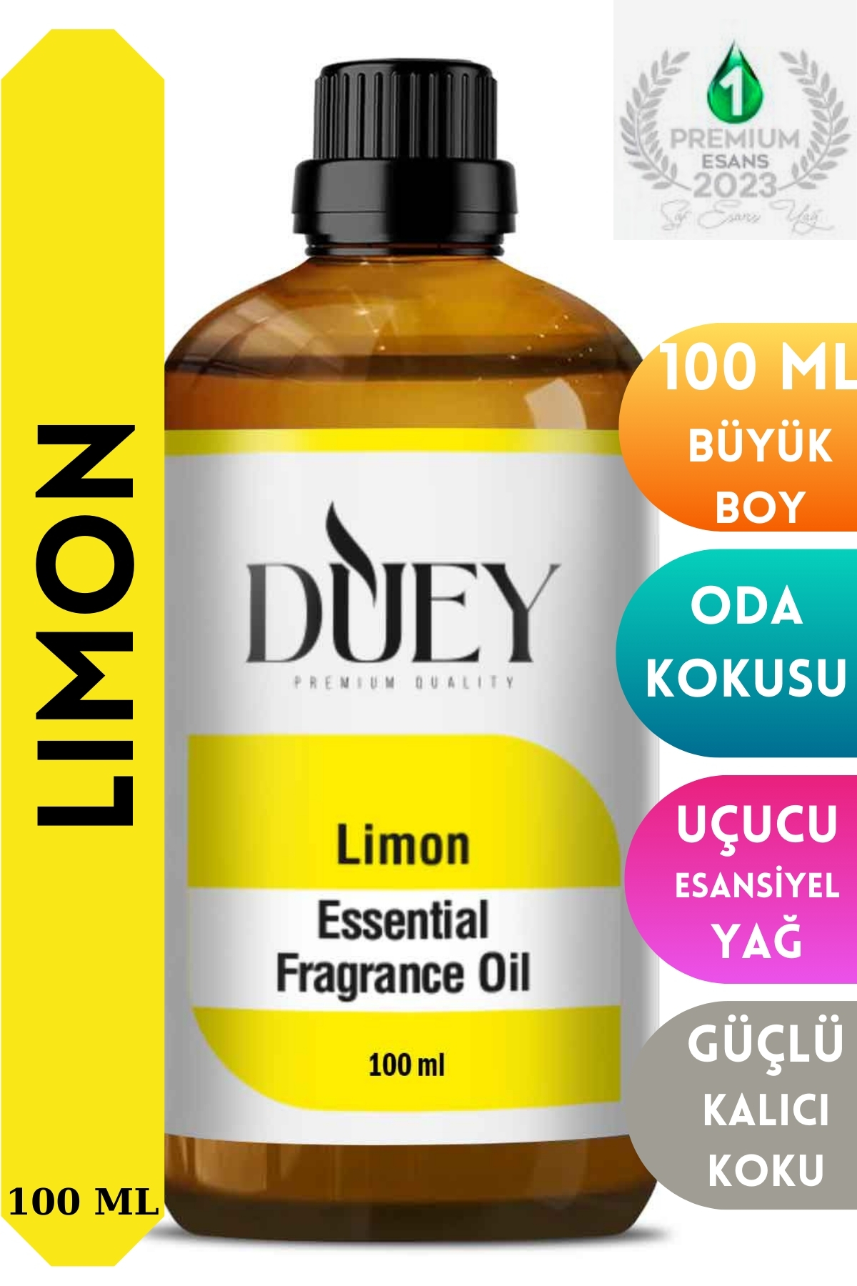 Limon Uçucu Yağ 100ML Buhurdanlık Yağı Difüzör Esansı Oda Kokusu Esansı Hava Nemlendirici