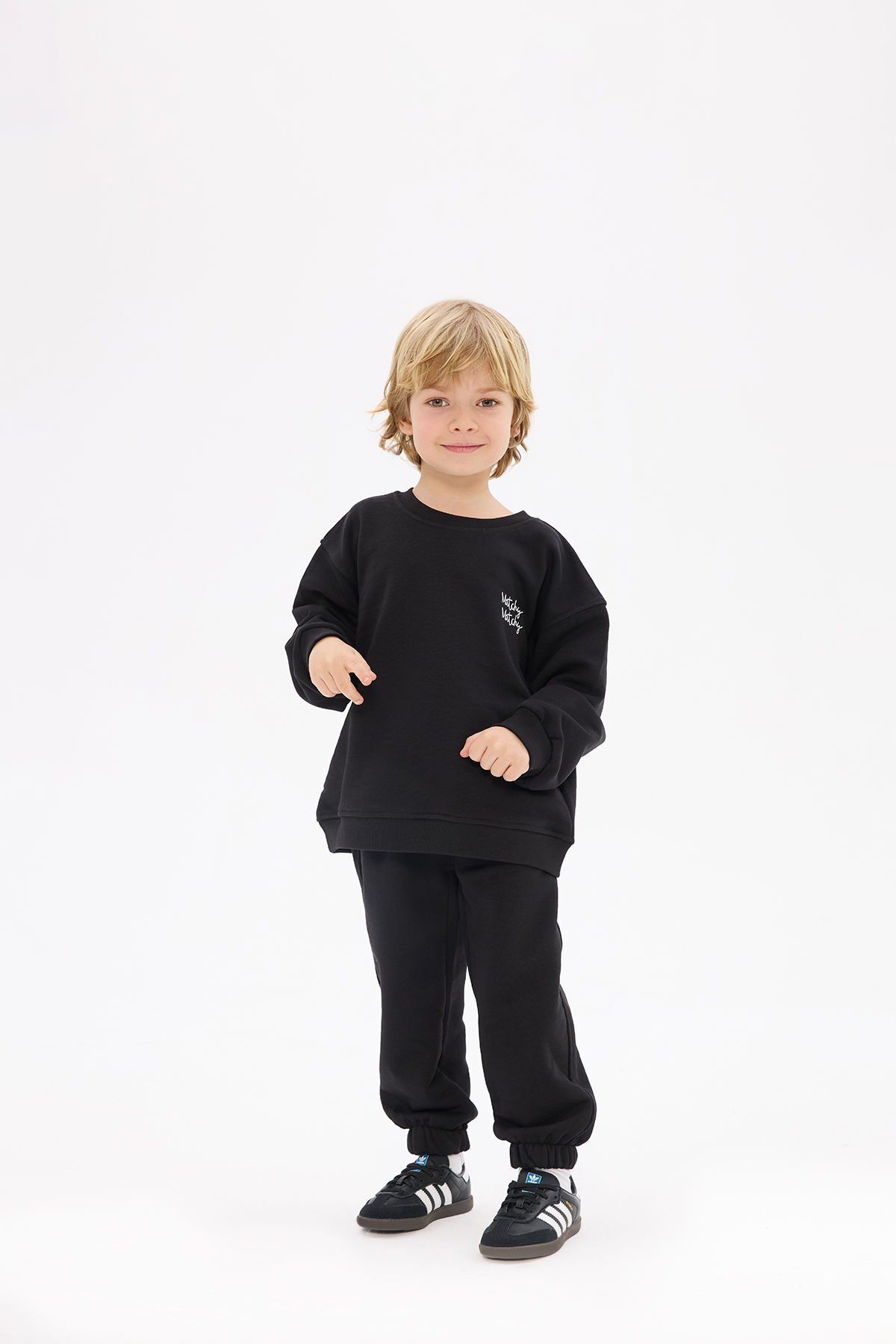 سویشرت پسرانه مشکی Matchy Matchy | MMKSWTBLC اورجینال - تصویر 5