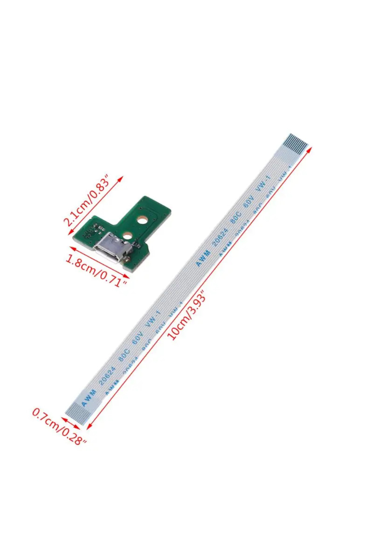 Ps4 Uyumlu kol şarj soketi (JDS-030) + 12 Pin flex 4