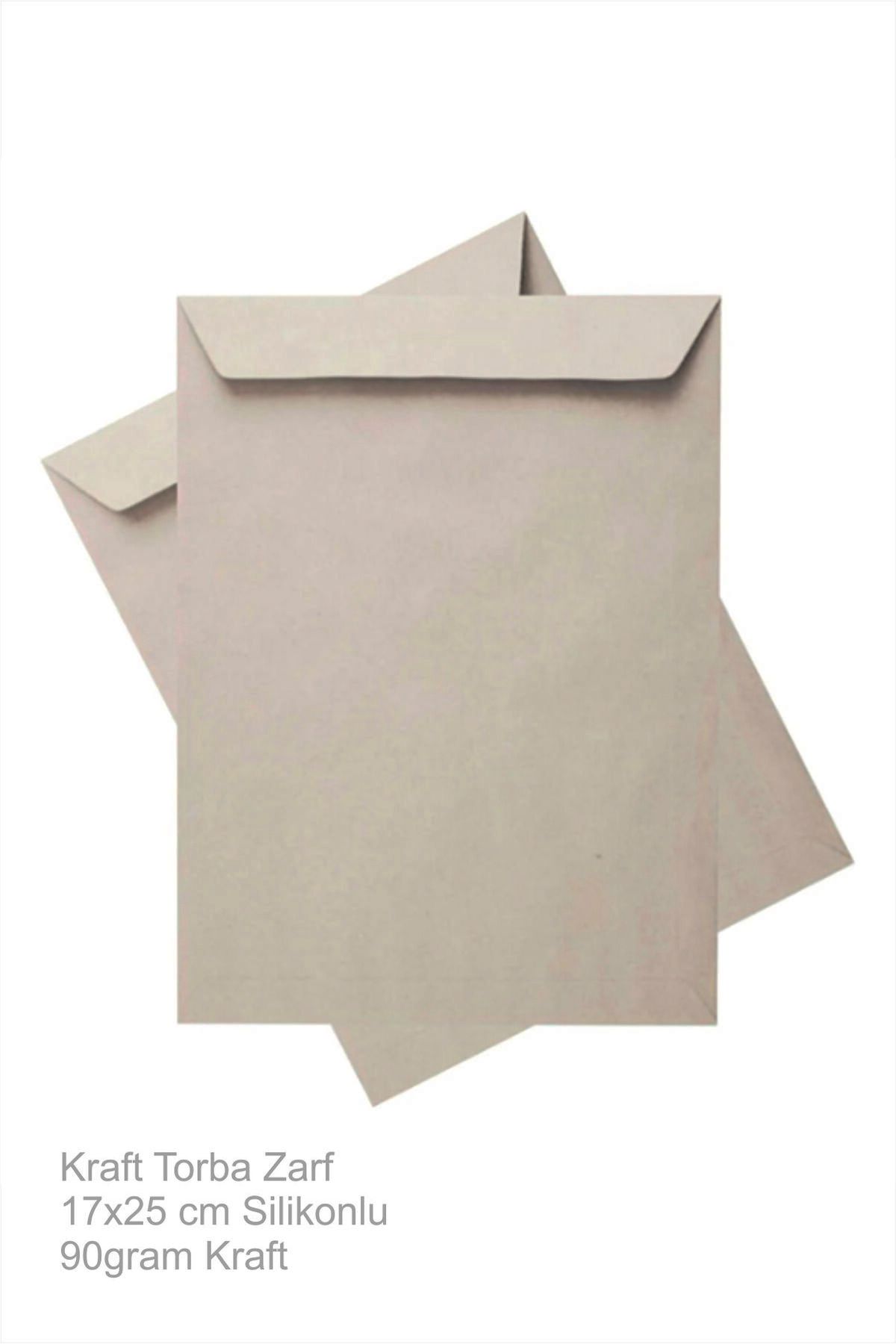 Örün Matbaa Plic Pentru Pungi Kraft Oyal 17x25cm - Pachet De 250 Cu Silicon - One Size