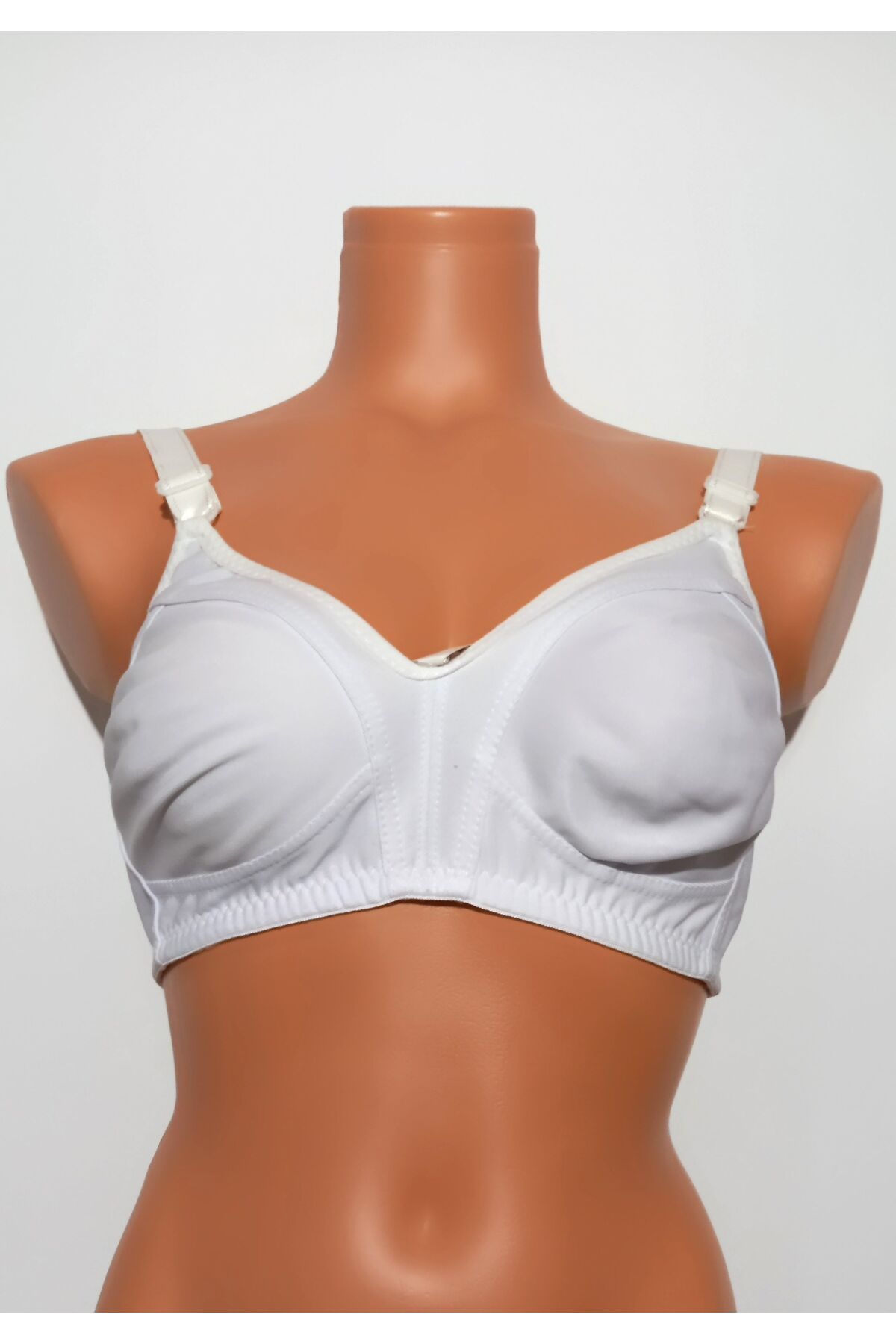 Liza-Fixed Strap and Gathering B-Cup Bra - No Padding and No Underwire 1