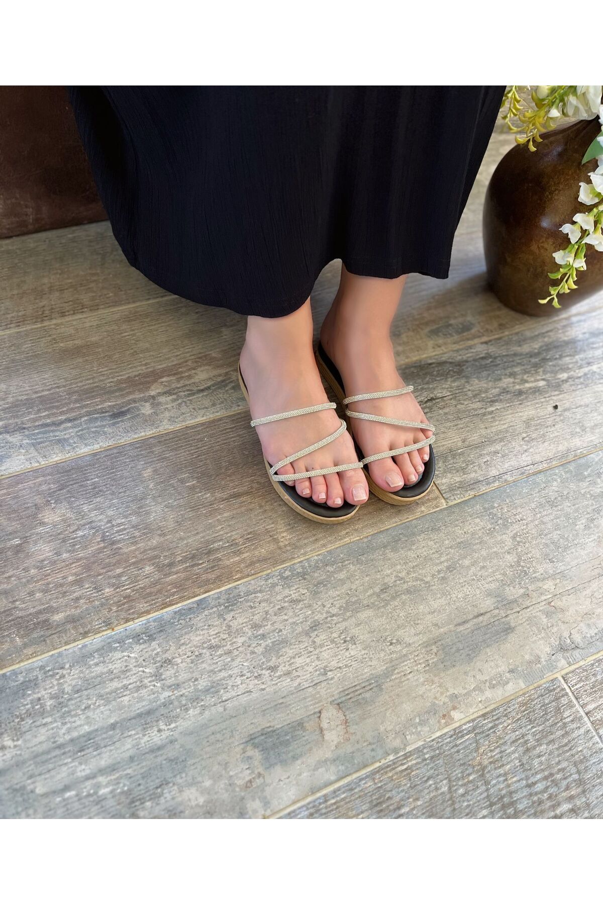 TRODONS-Monica Model Stoned Women's Orthopedic Summer Slippers 2