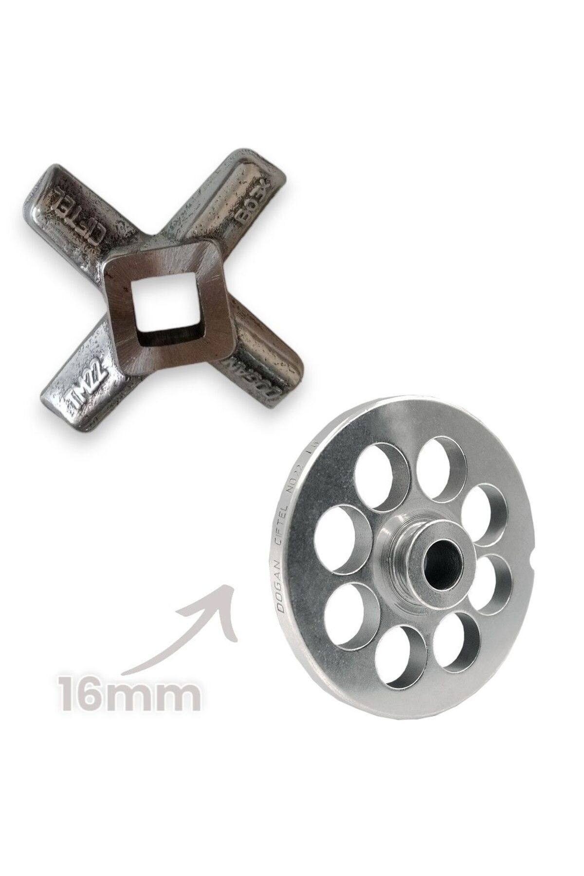 22 No Meat Grinder Spare Parts Rising Double / SSAF Mirror-16mm + Knife-Spindle I Don't Want