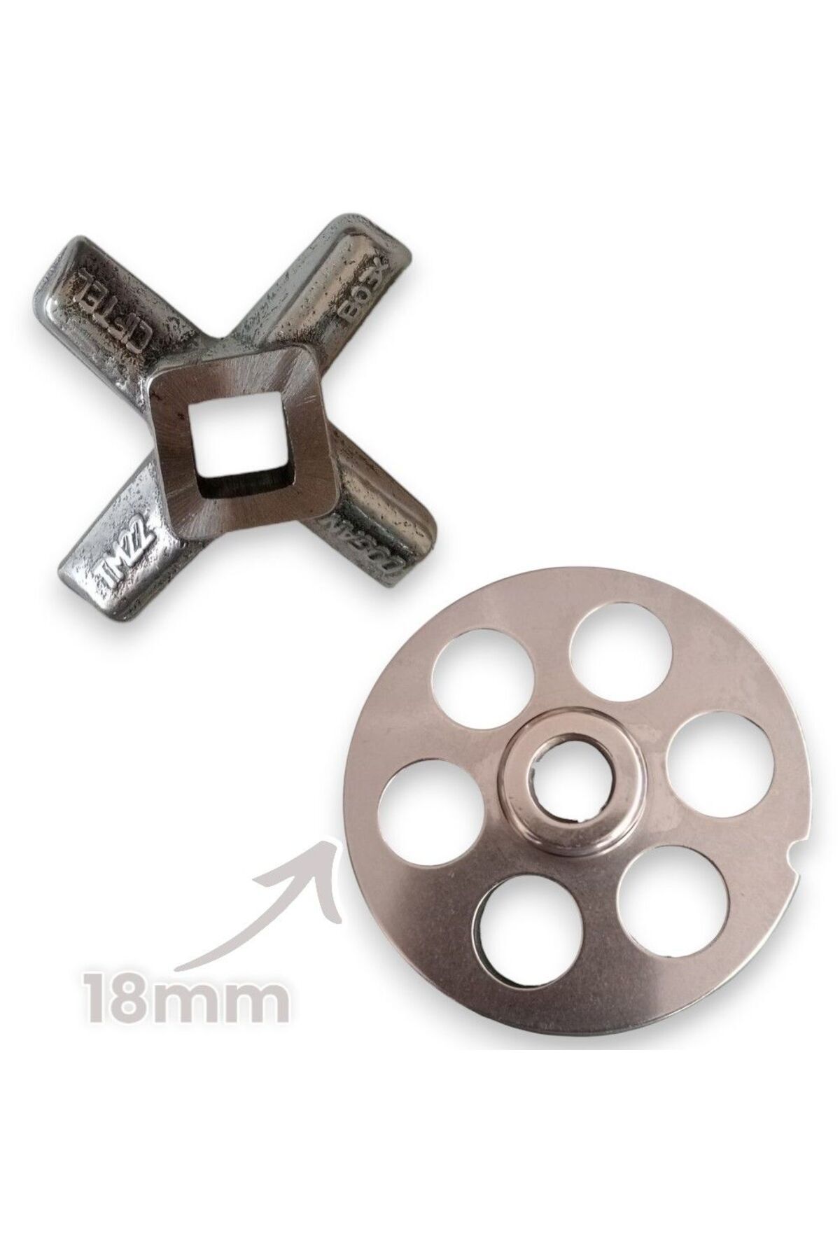 22 No Meat Grinder Spare Parts Rising Double / SSAF Mirror-18mm + Knife-Spindle I Don't Want