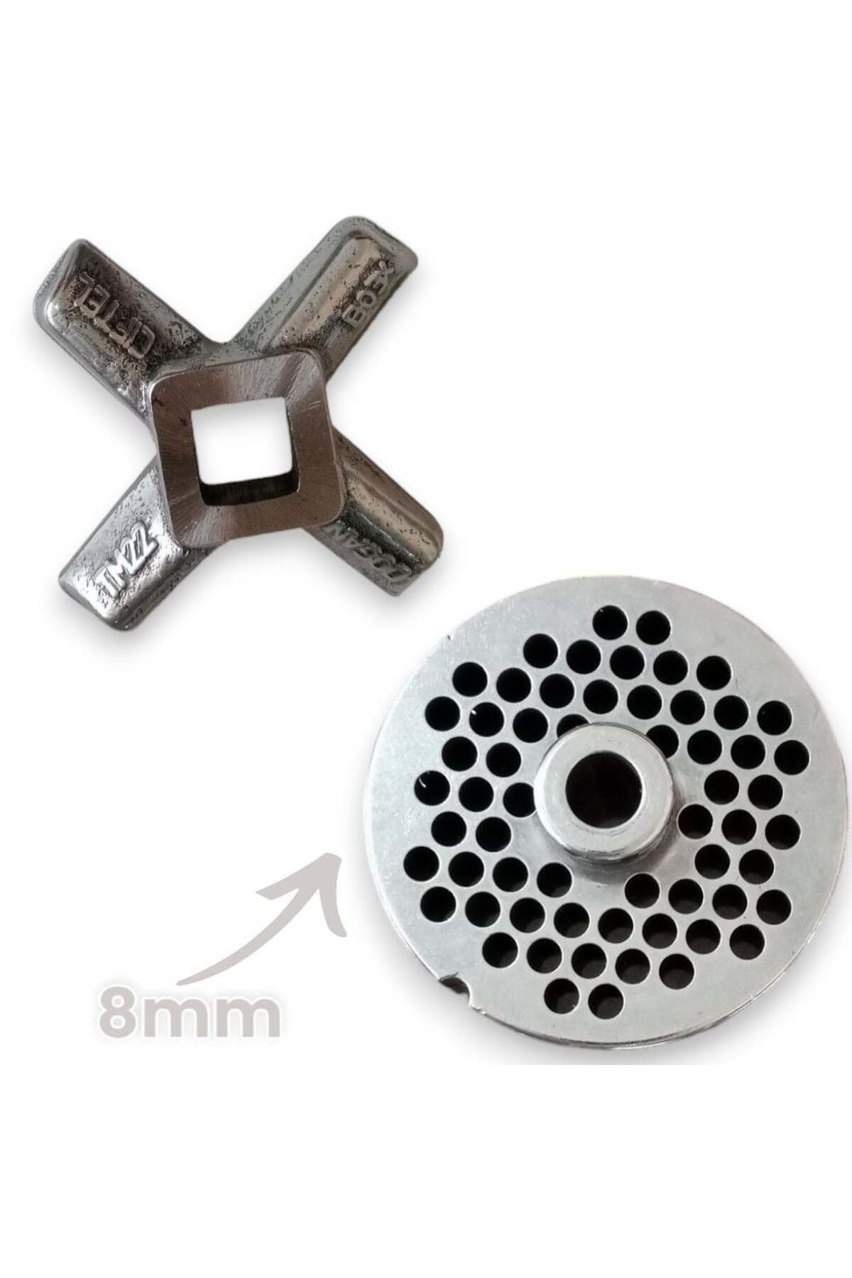 22 No Meat Grinder Spare Parts Rising Double / SSAF Mirror-8mm + Knife-Spindle I Don't Want