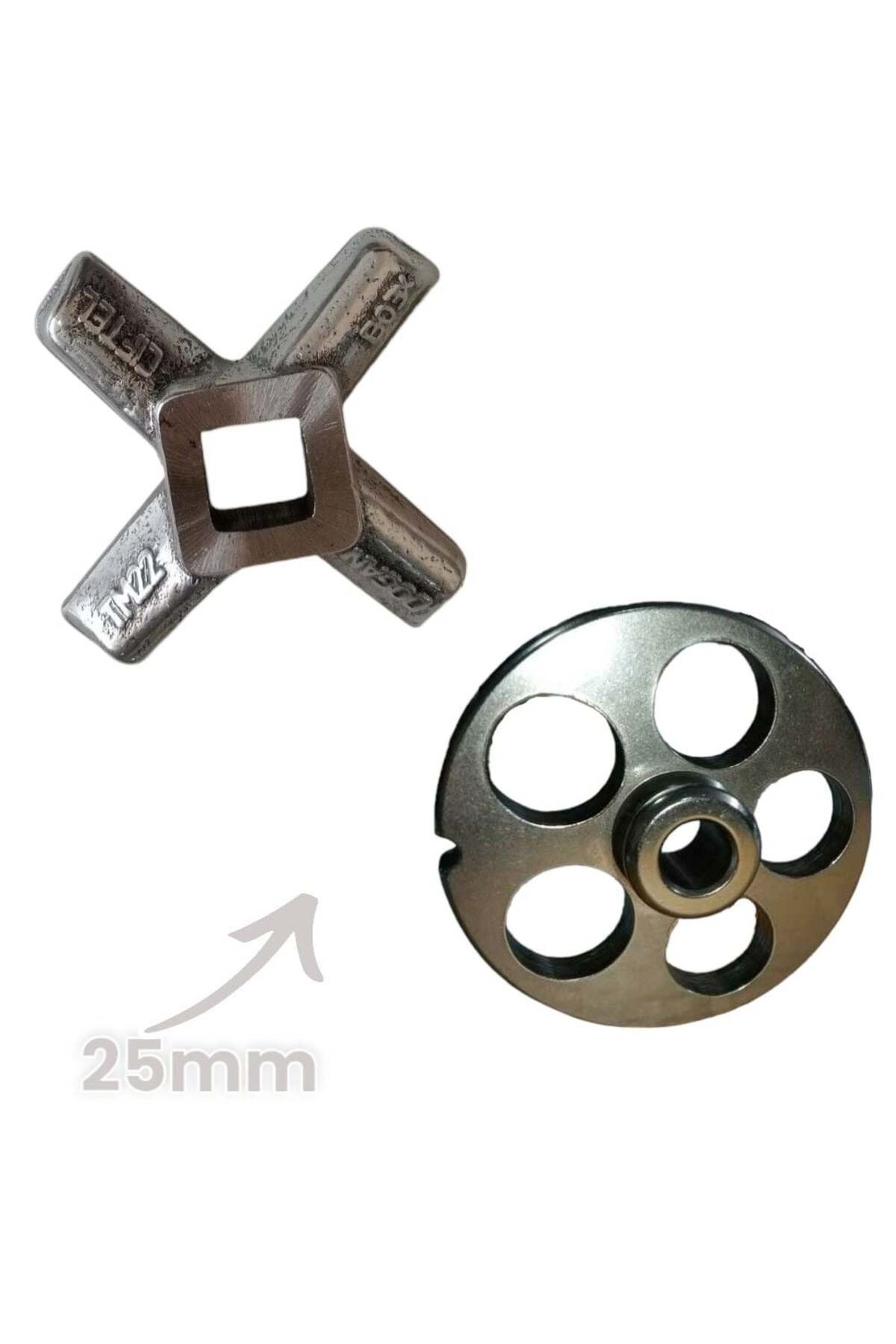 22 No. Meat Grinder Spare Parts Rising Double/ SSAF Mirror-25mm + Knife-Spindle I Don't Want