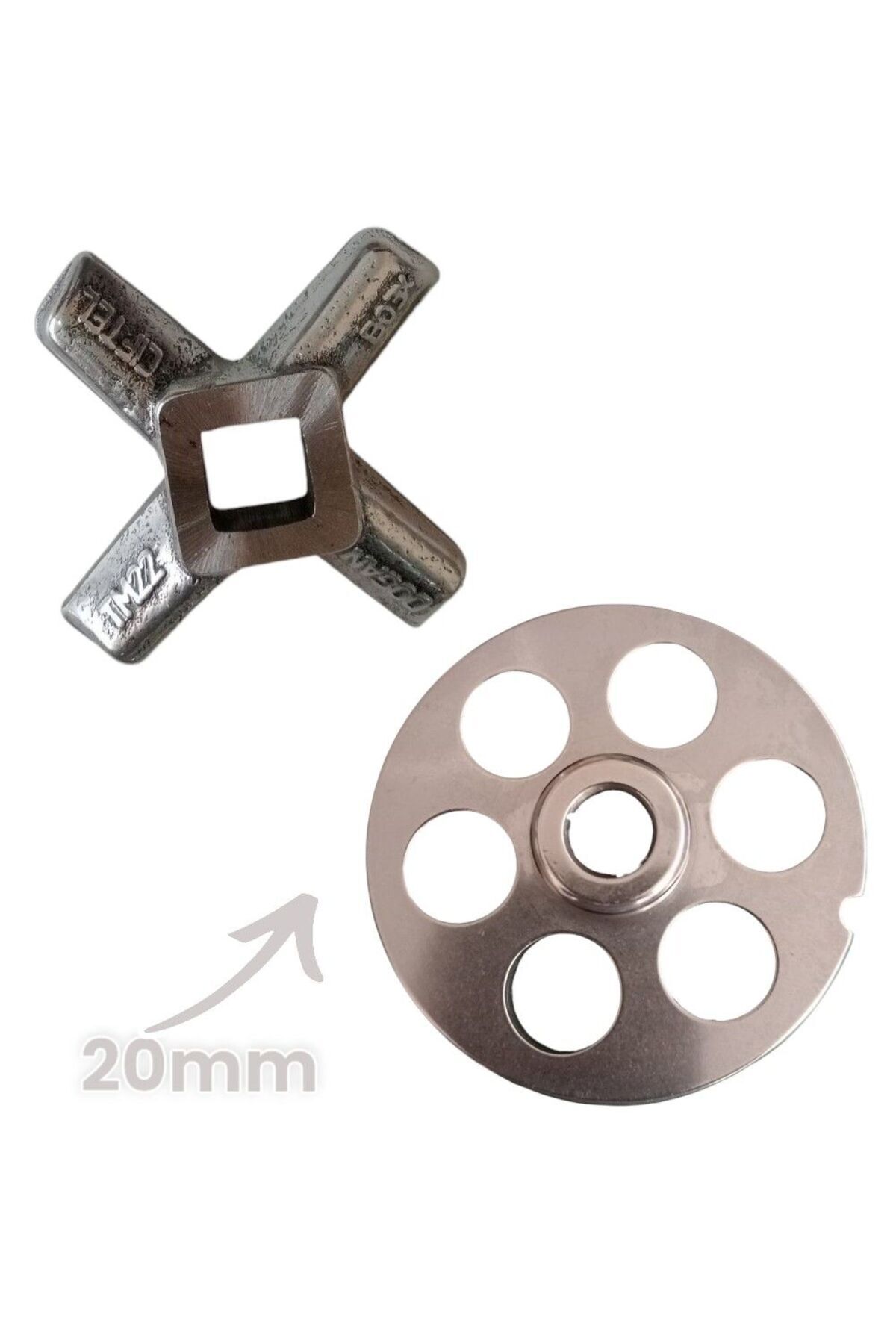 22 No Meat Grinder Spare Parts Rising Double / SSAF Mirror-20mm + Knife-Spindle I Don't Want