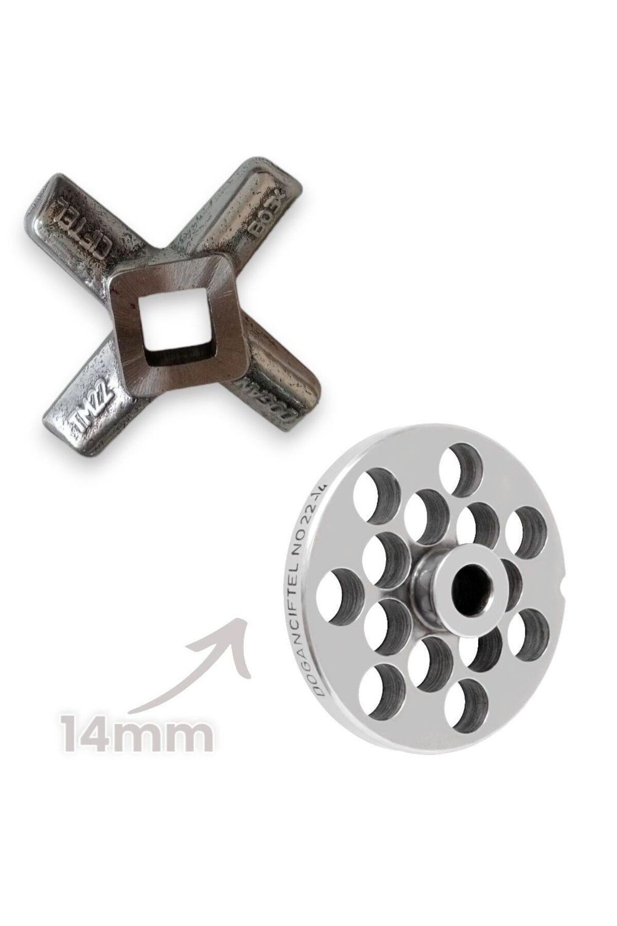 22 No Meat Grinder Spare Parts Rising Double / SSAF Mirror-14mm + Knife-Spindle I Don't Want