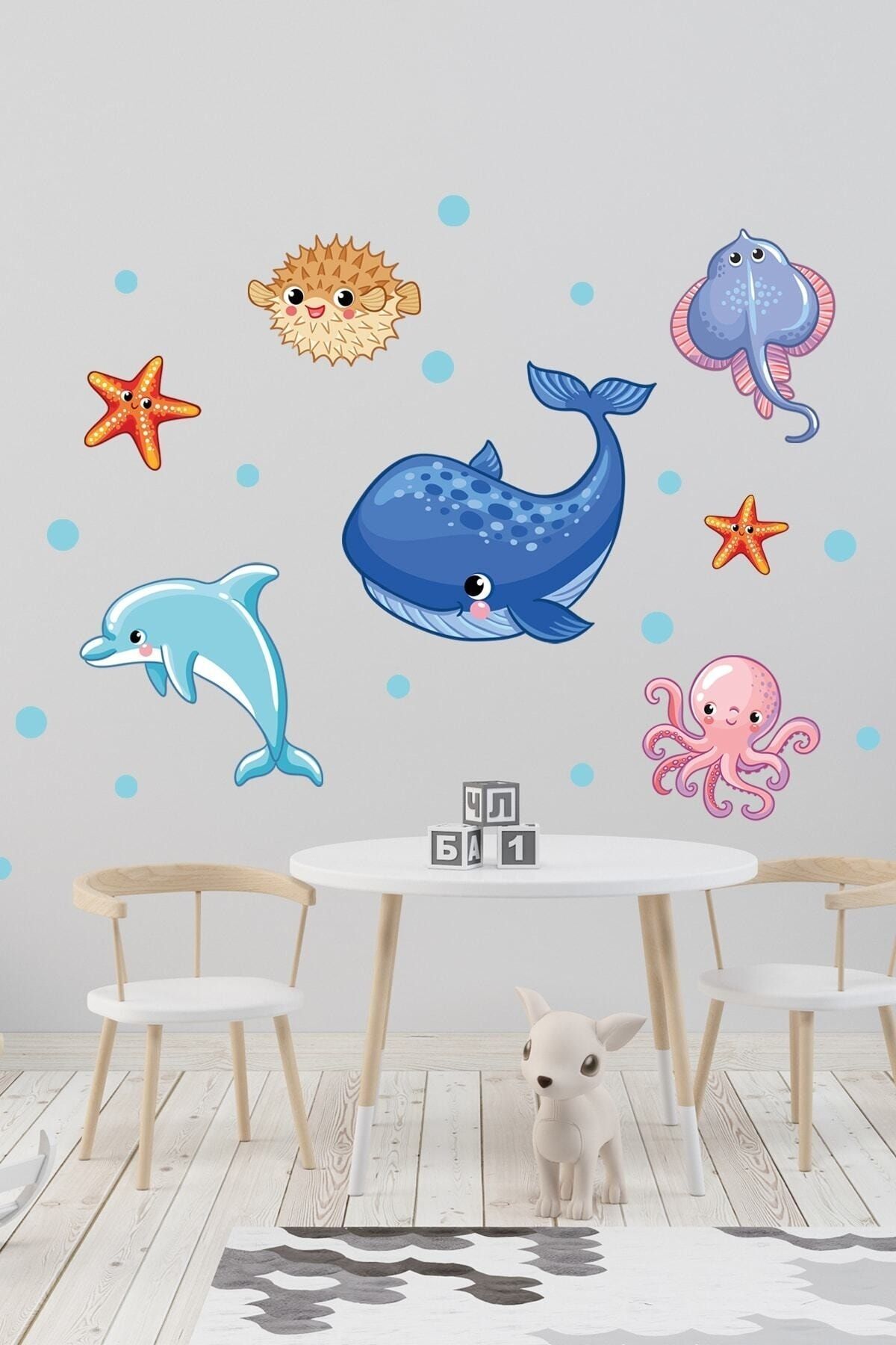 Deniz Canlıları Duvar Sticker Seti