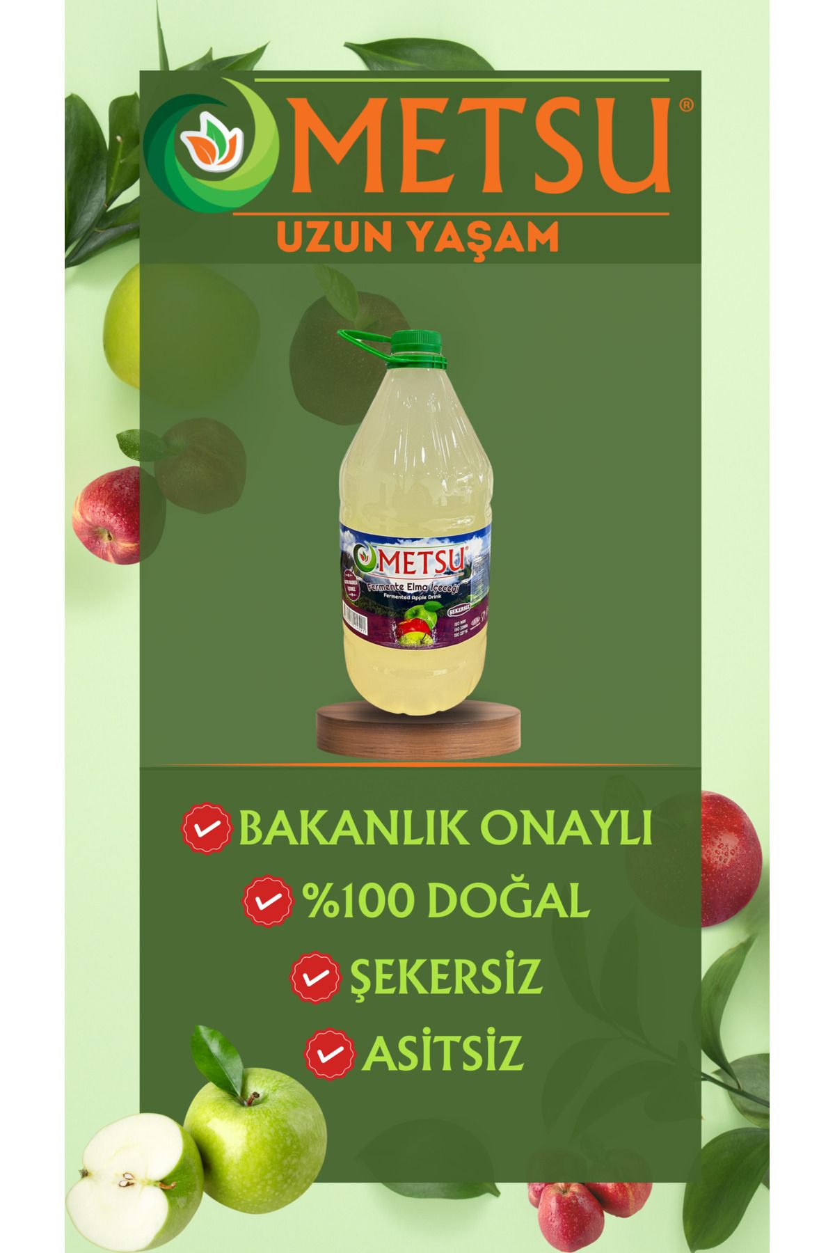 METSU Fermente Elma Içeceği 3 Lt