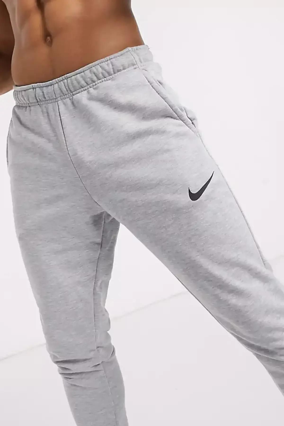 Nike Dri Fit Fleece Men s Gray Training Sweatpants Trendyol