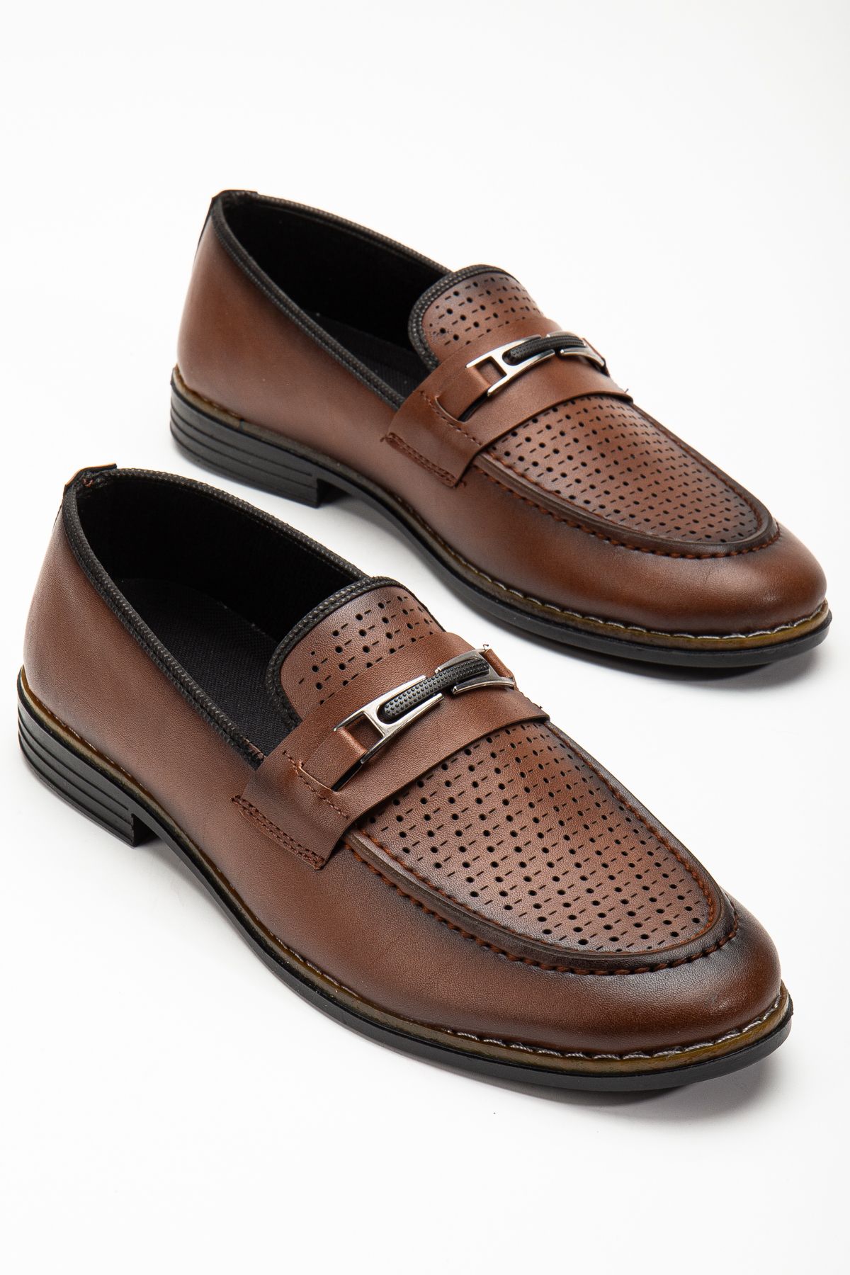 Sanvio Tarzkar Bărbați Maro Garantat Cusut Ortopedic Zilnic Respirabil Confortabil Casual Pantofi Clasici Masculin - 41