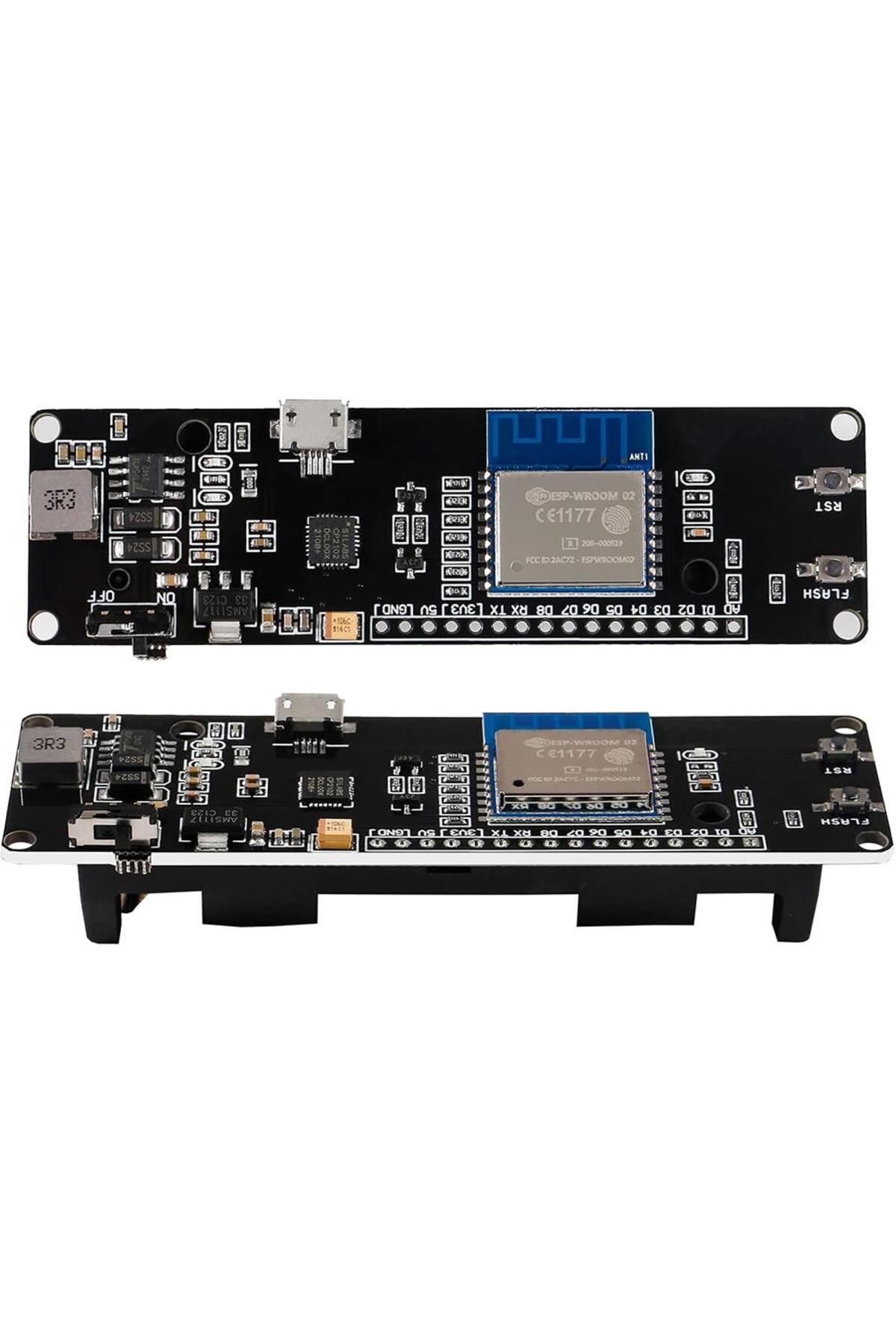 Wemos D1 Mini Esp8266 Wifi Modülü Esp-wroom-02 Anakart 18650 Şarj Pil Geliştirme Kartı 3