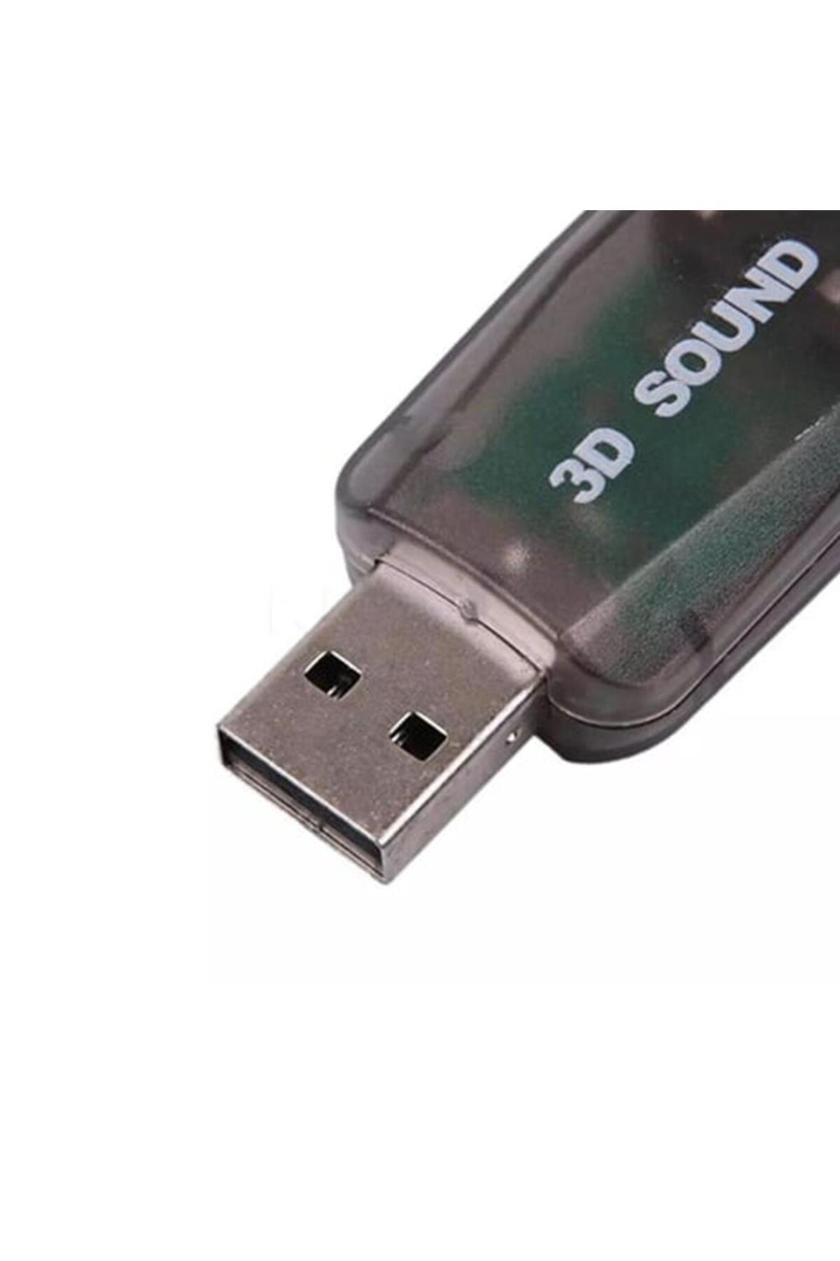 5+1 Harici USB Ses Kartı Mikrofon Hoparlör Birlikte 3.5mm 3