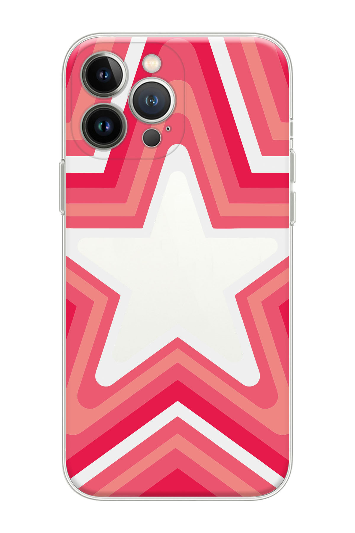Iphone 15 PRO Compatible Stars Lover Pattern Transparent Phone Case