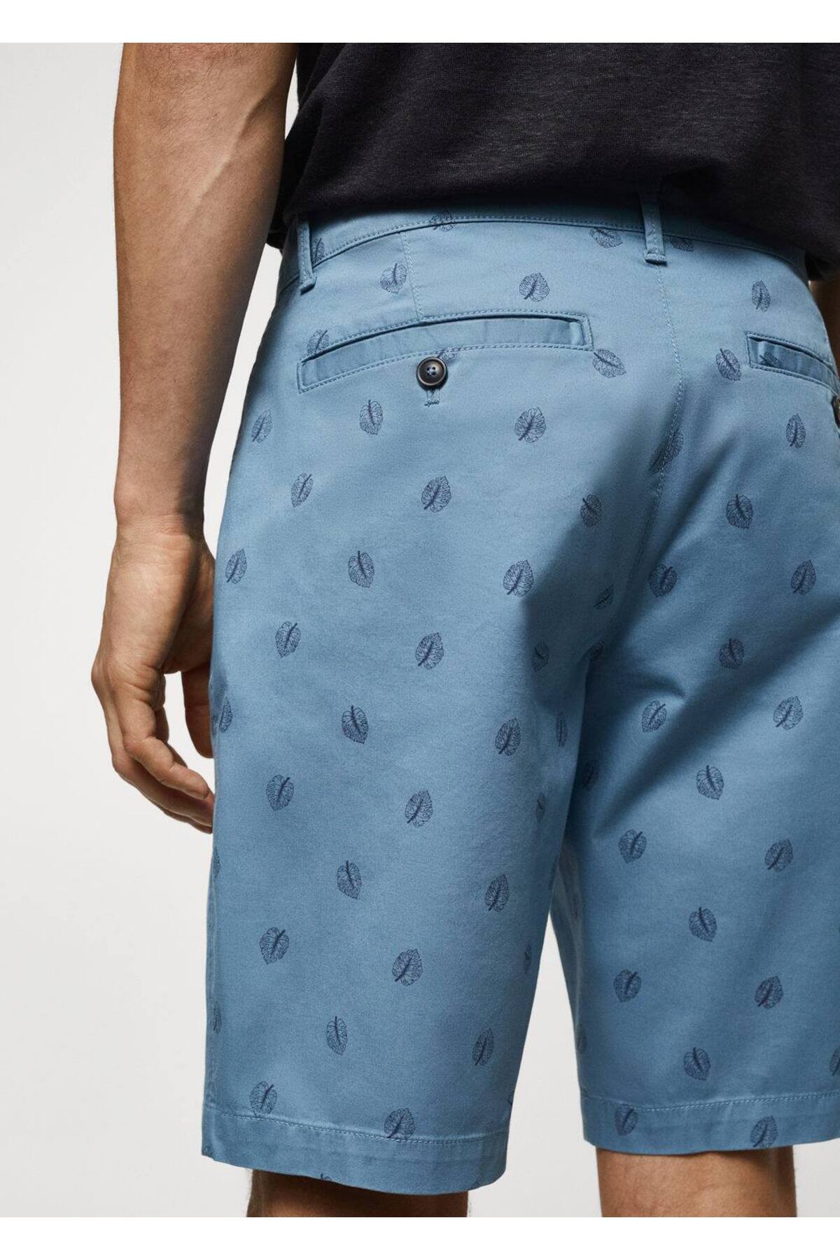 شلوار مردانه آبی منگوMANGO Man | 67090634 اورجینال - تصویر 6