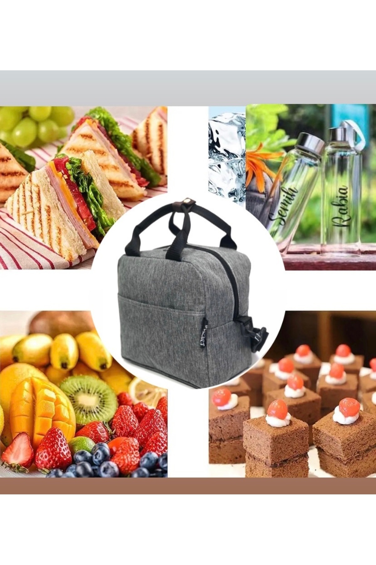 Harika ikizler Termal Yemek Çantası, Bebek Çantası , Termal Isı Yalıtımlı Bebe Mama Taşıma Çantası fotoğrafı 2 (önizleme)