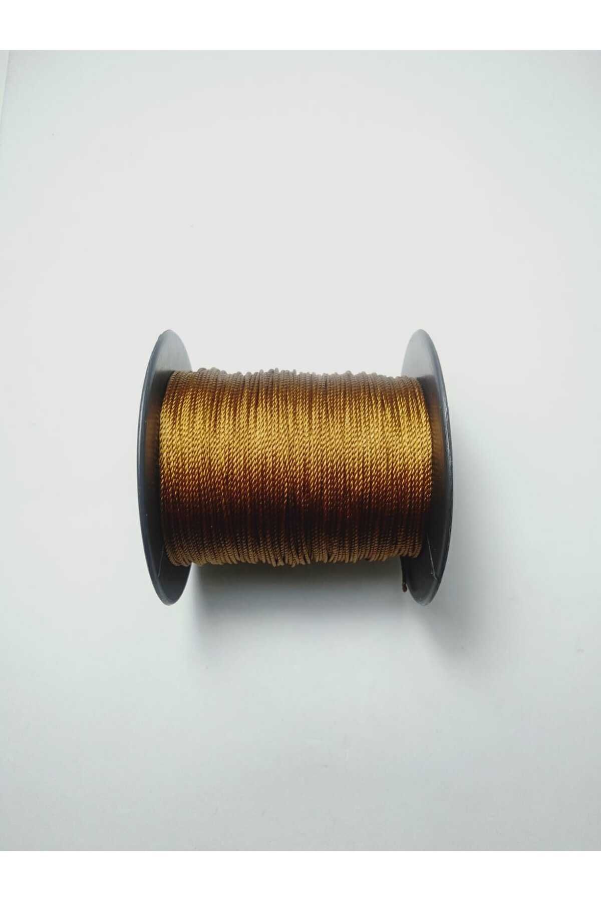 0.8 Mm 100 Metre Tesbih İpi Altın Kahve Renk